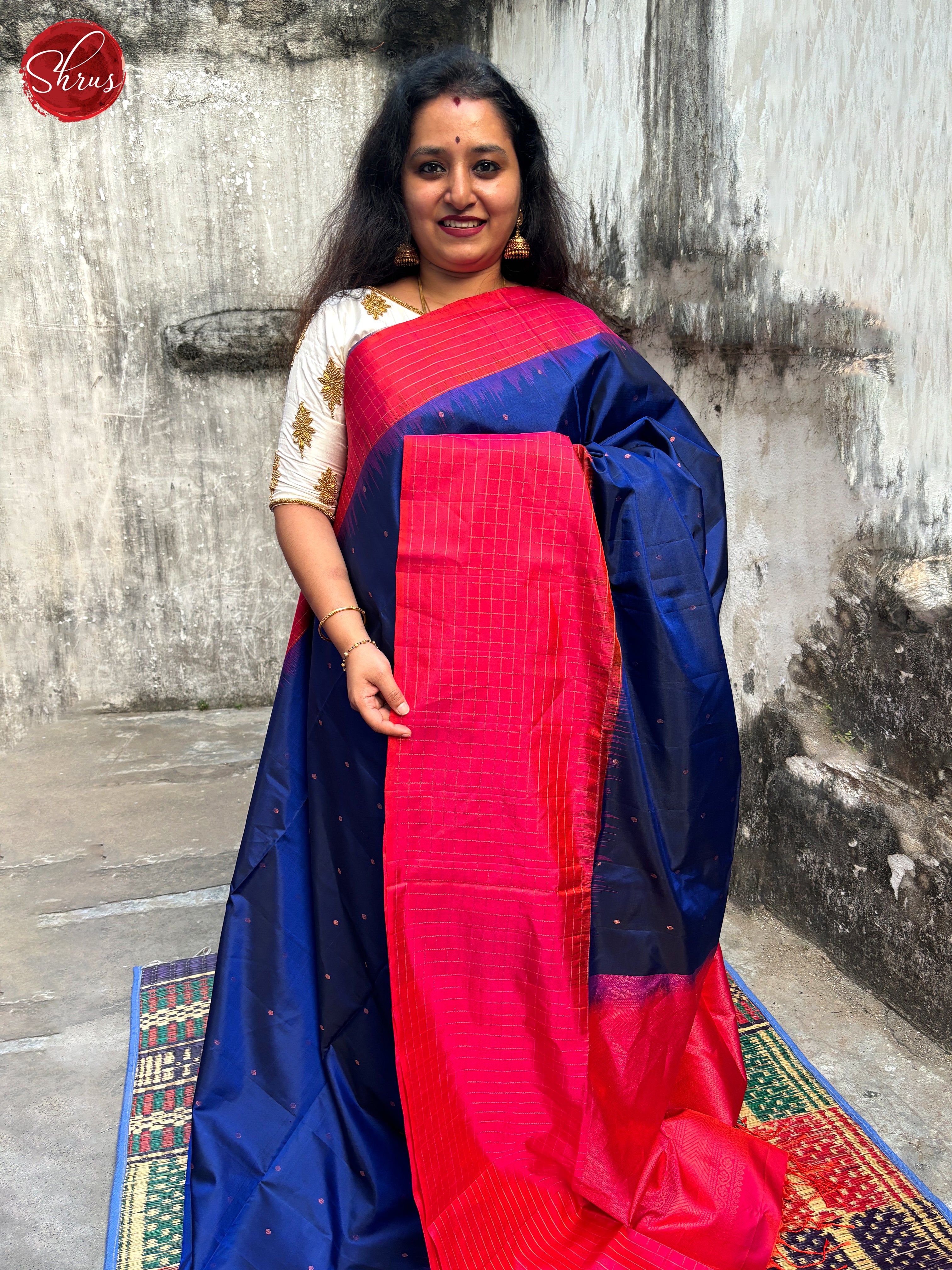 Blue And Pink-Soft silk saree - Shop on ShrusEternity.com