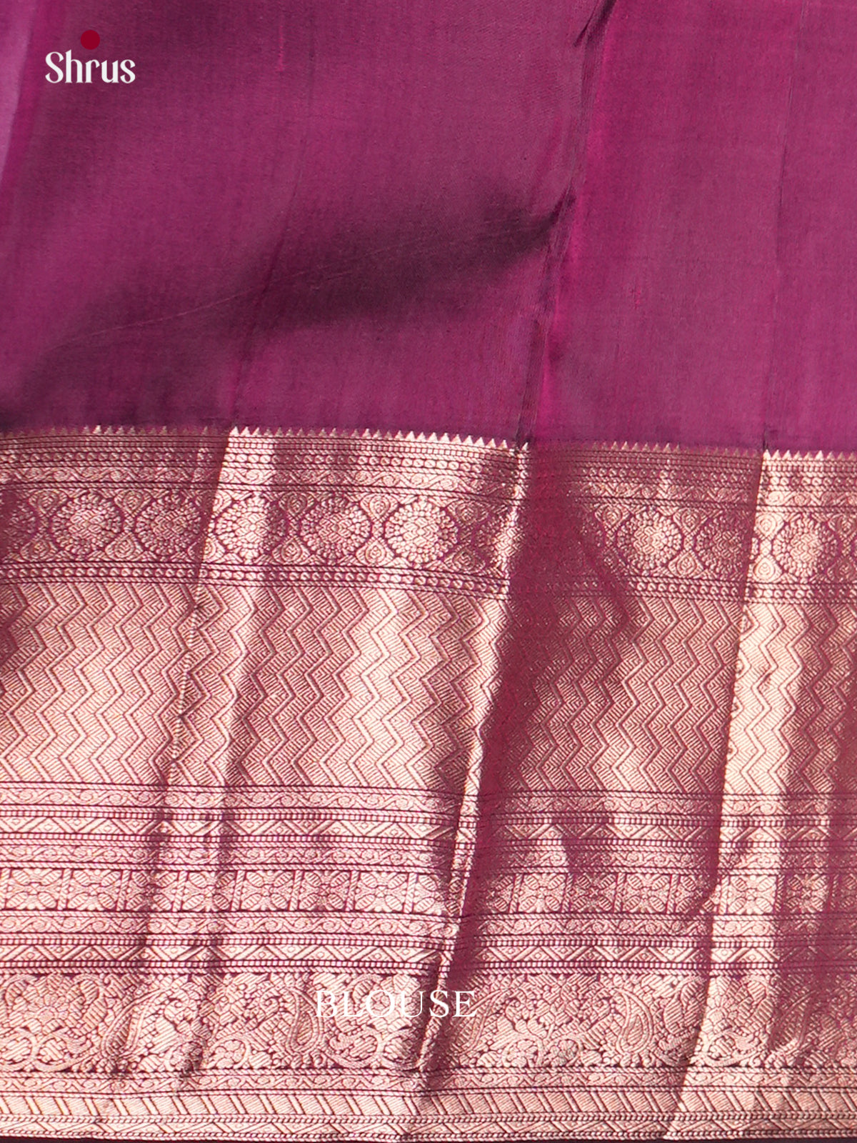 Buy Pretty Jamun Kanjivaram Saree with Floral & Geometric Brocade & Paisley Mango Pallu