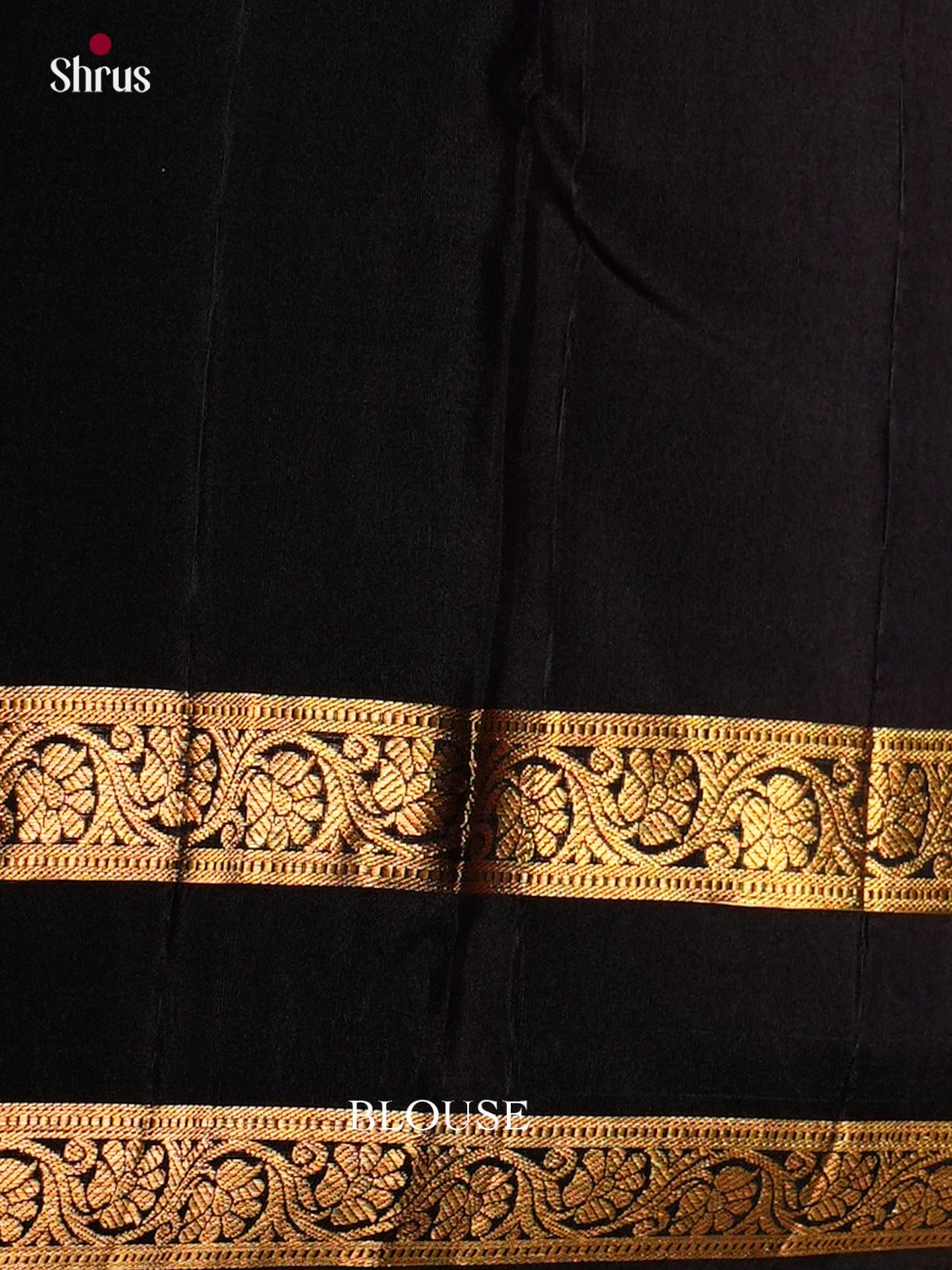 Buy Elegant Jet Black Kanjivaram Sarees with Antique Gold Zari Motifs, Rettapet Border & Brocade Pallu