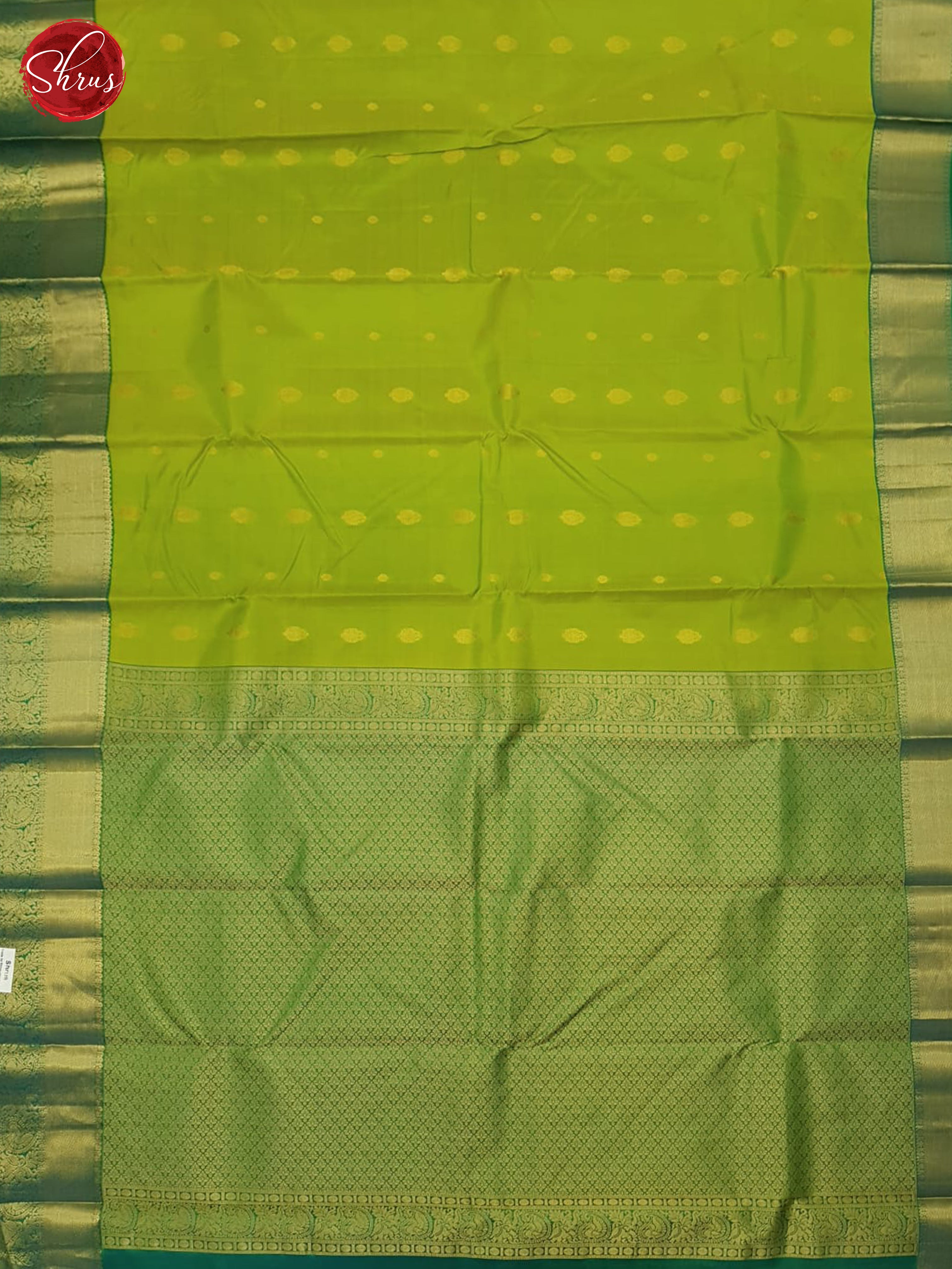 Light Green & Green  - Kanchipuram silk - Shop on ShrusEternity.com