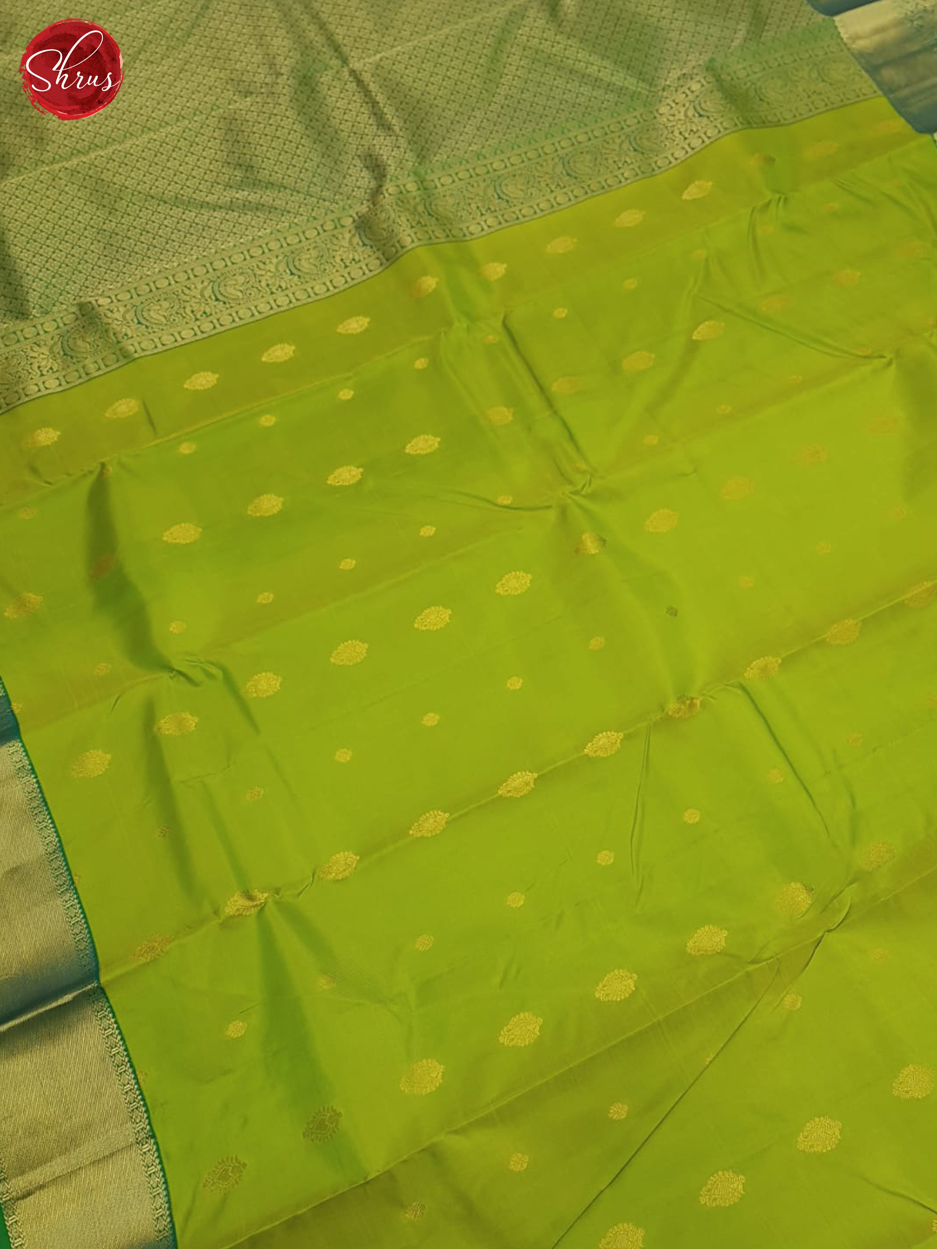 Light Green & Green  - Kanchipuram silk - Shop on ShrusEternity.com