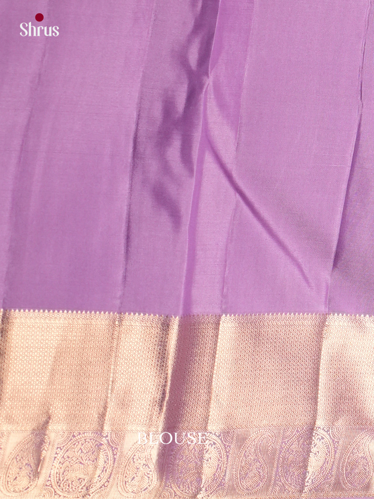 Buy Lustrous Lavender Kanjivaram Saree with Zari Floral Nestling Brocade & Kaddi Border