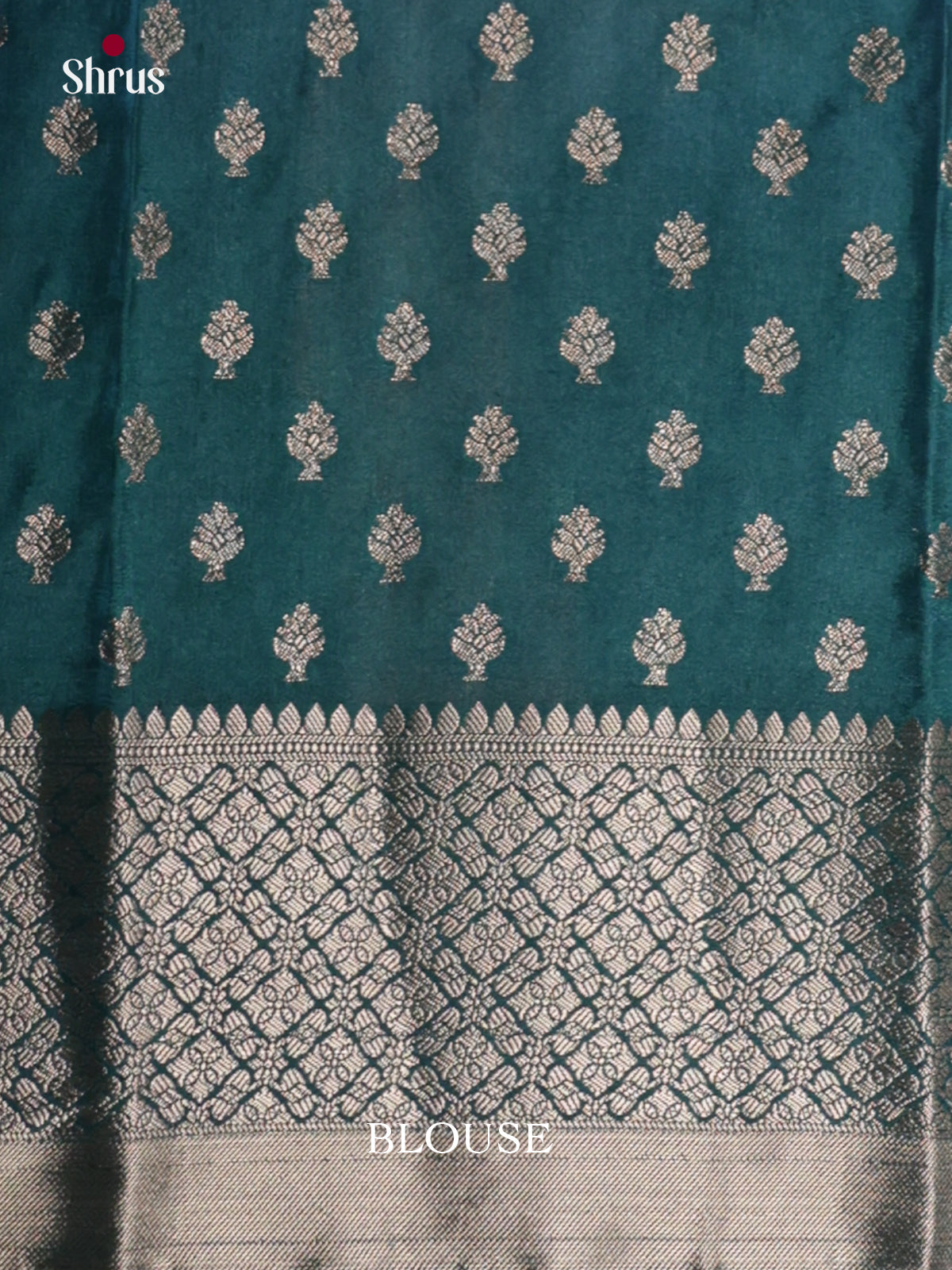 Buy Delicate Lavender North Cotton Silk Saree With Golden Buttas, Teal Green Border & Pallu
