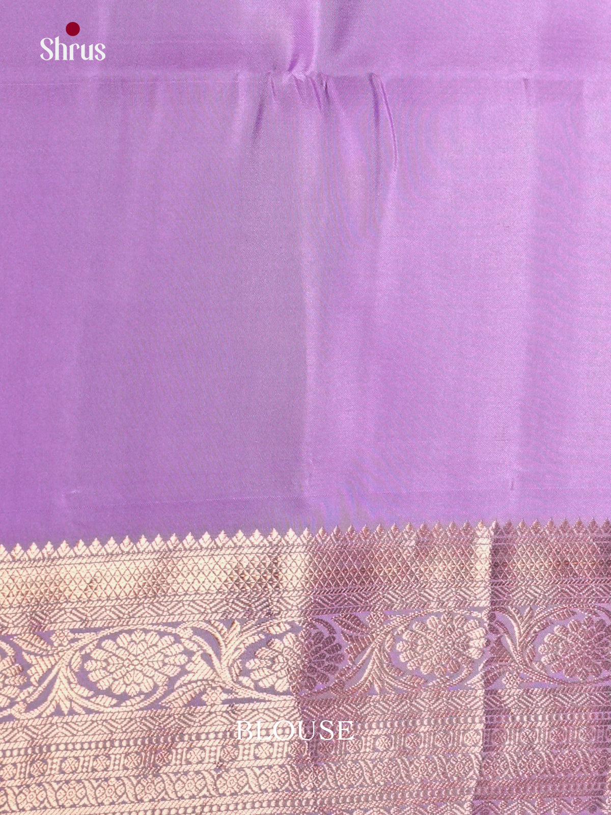 Buy Gorgeous Lavender Pure Silk Saree with Golden Floral Nestling Brocade & Zari Border