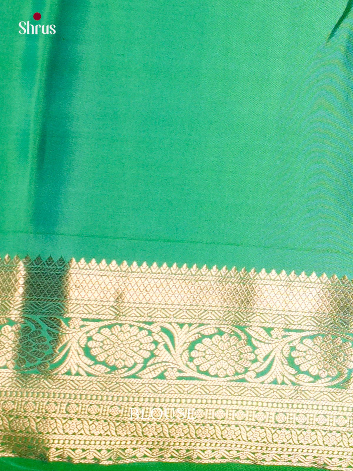Buy Timeless Leaf Green Silk Saree With Golden Floral Vines, Zari Border & Brocade Pallu