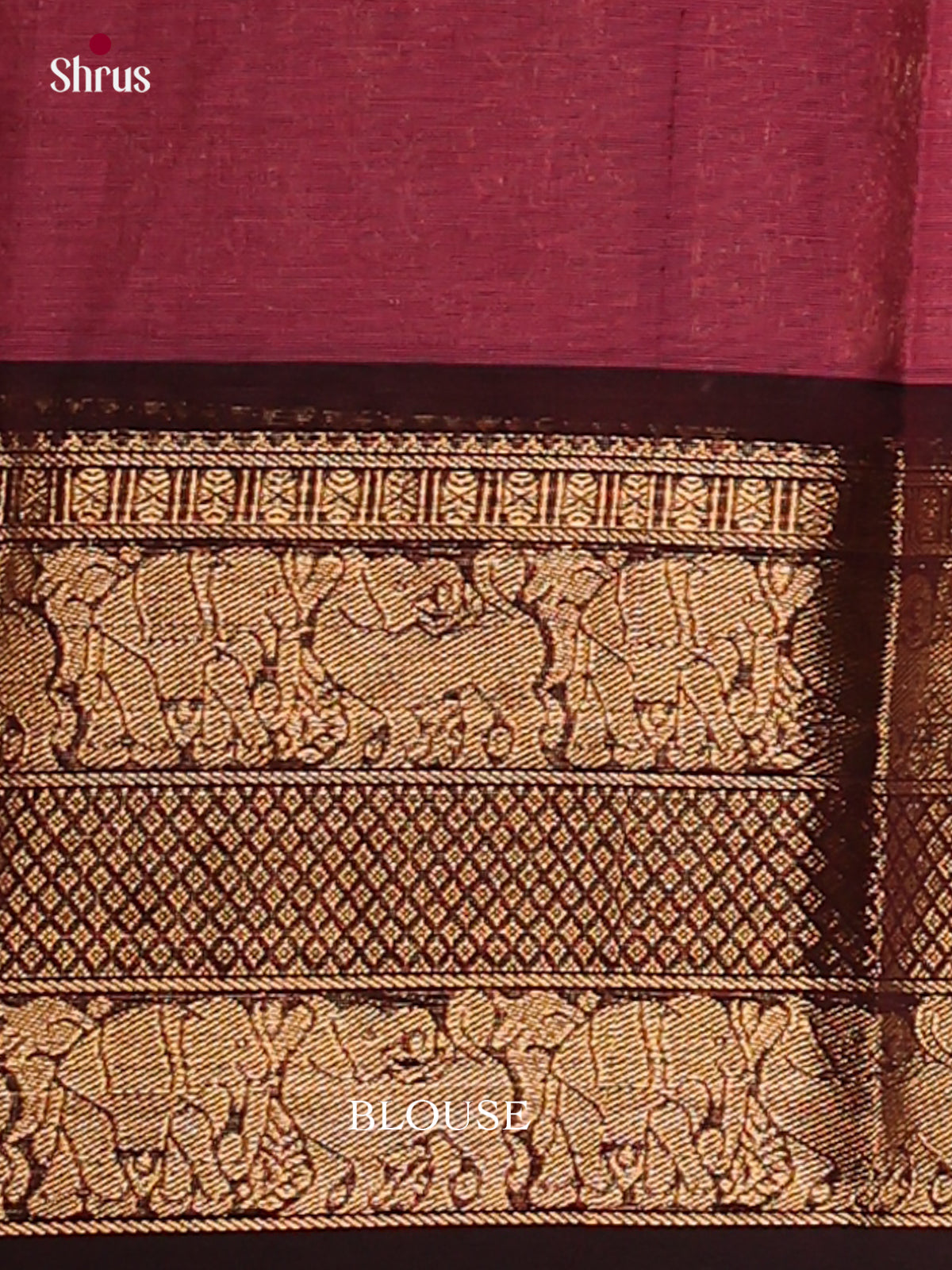 Lovely Dusky Rose Chettinad Saree With Stripes, Dark Maroon Zari Border & Brocade Pallu