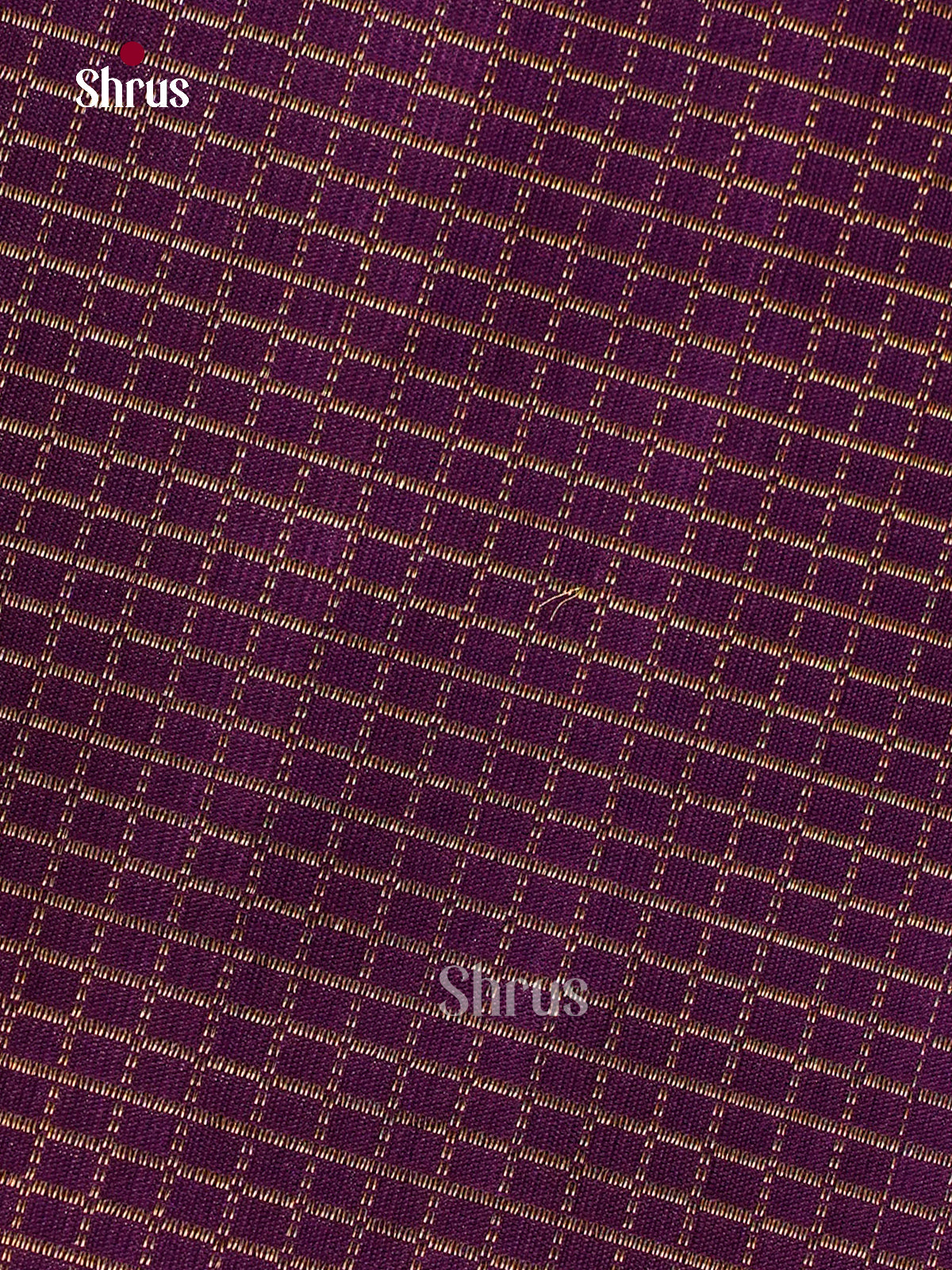 Luxurious Purple Kanchipuram Sarees With Fine Zari Checks & Self Border With Geometric Bands
