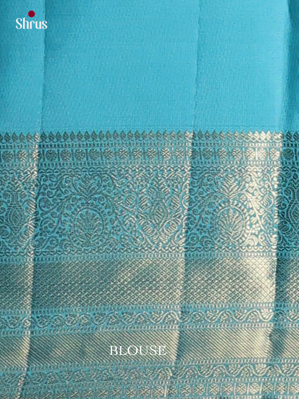 Luxurious Sky Blue Pattu Saree With Floral Brocade Jaal | Self Border With Zari Bands & Brocade Pallu