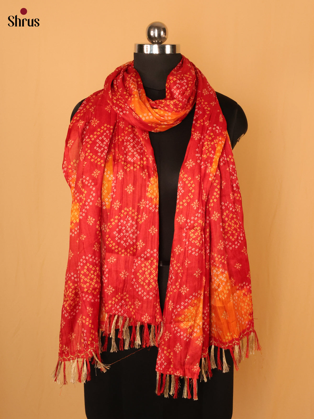 Red & Orange - Dupatta