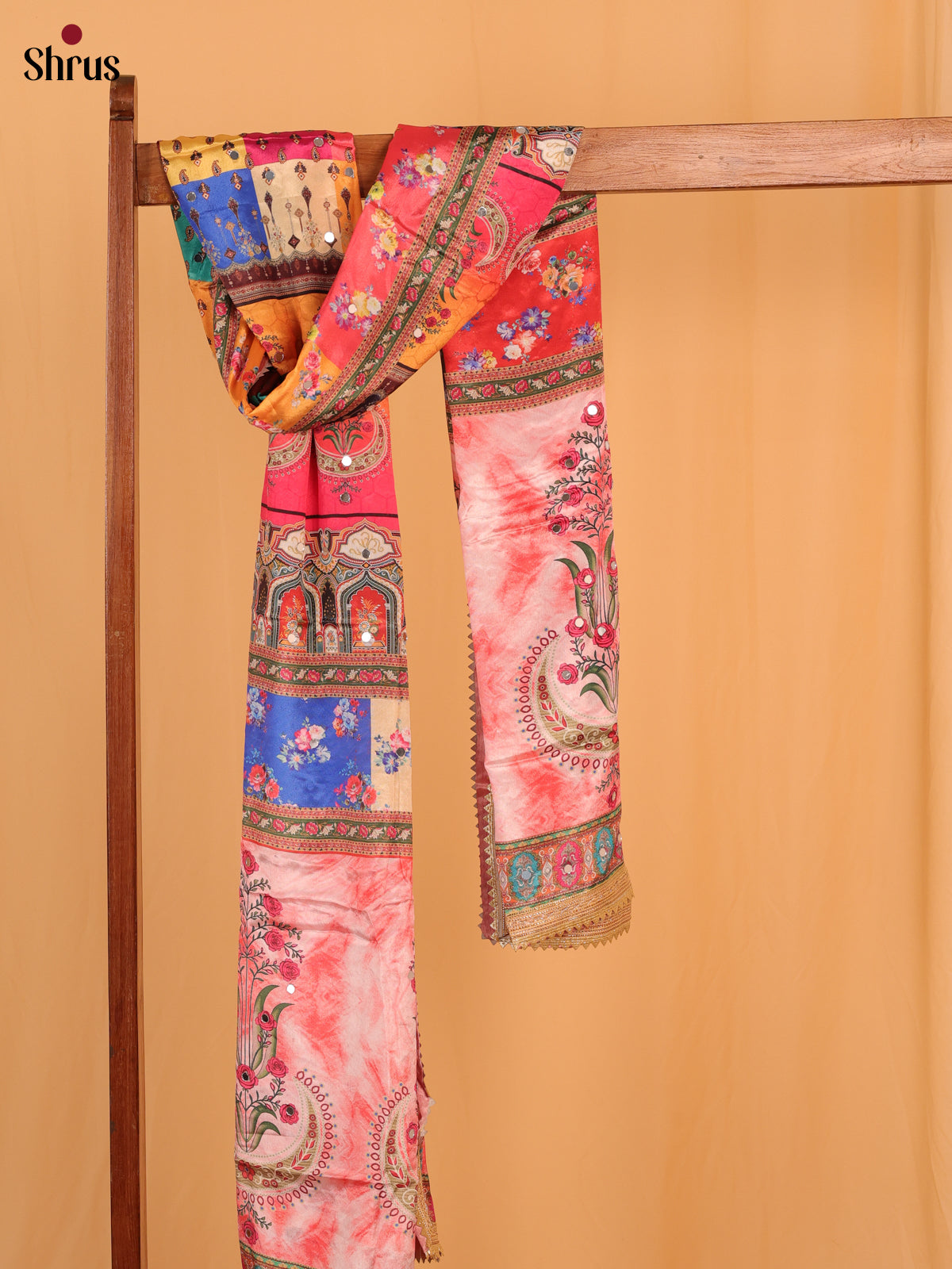 Pink & Multicolor - Dupatta