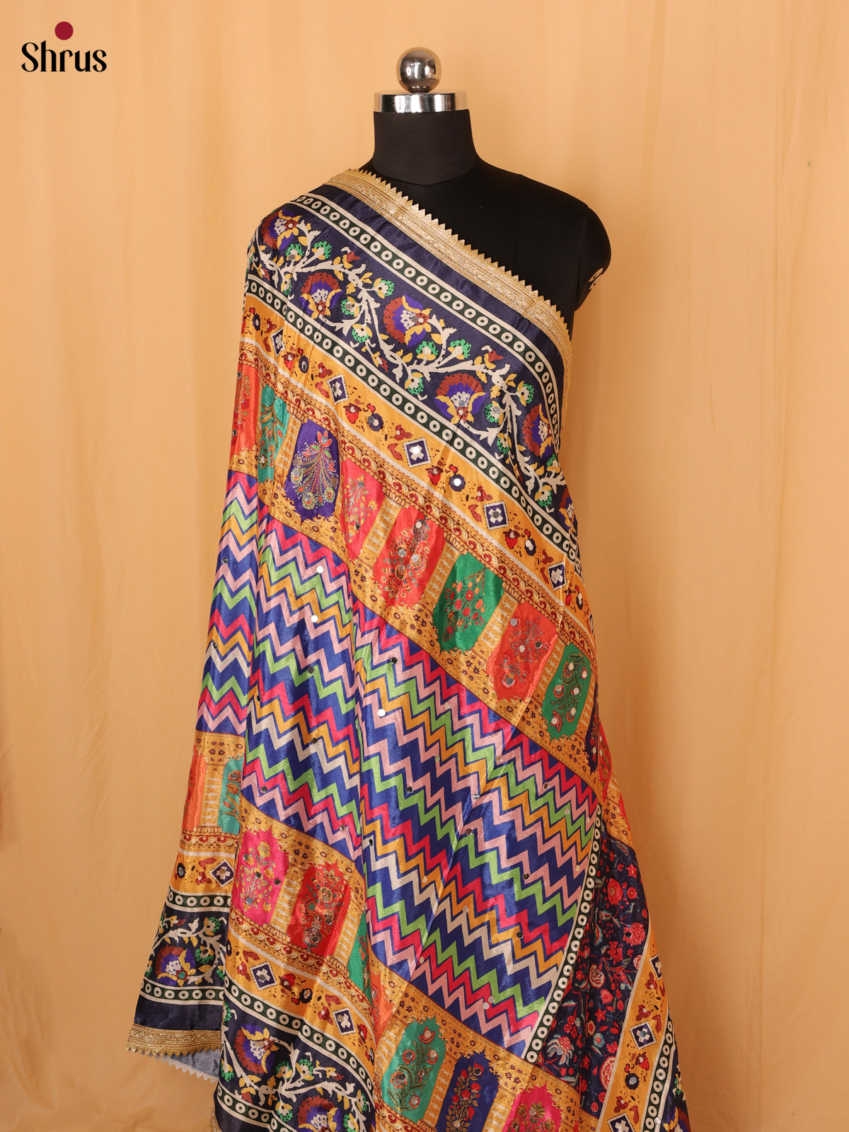 Multicolor & Mustard - Dupatta