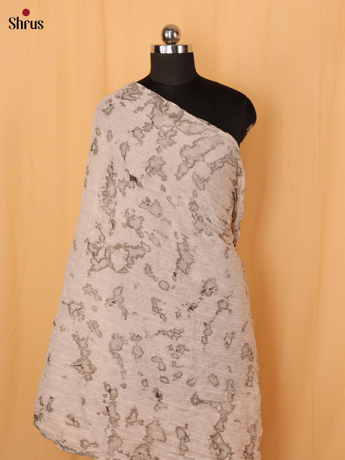 Grey Sehbori Cotton Dupatta