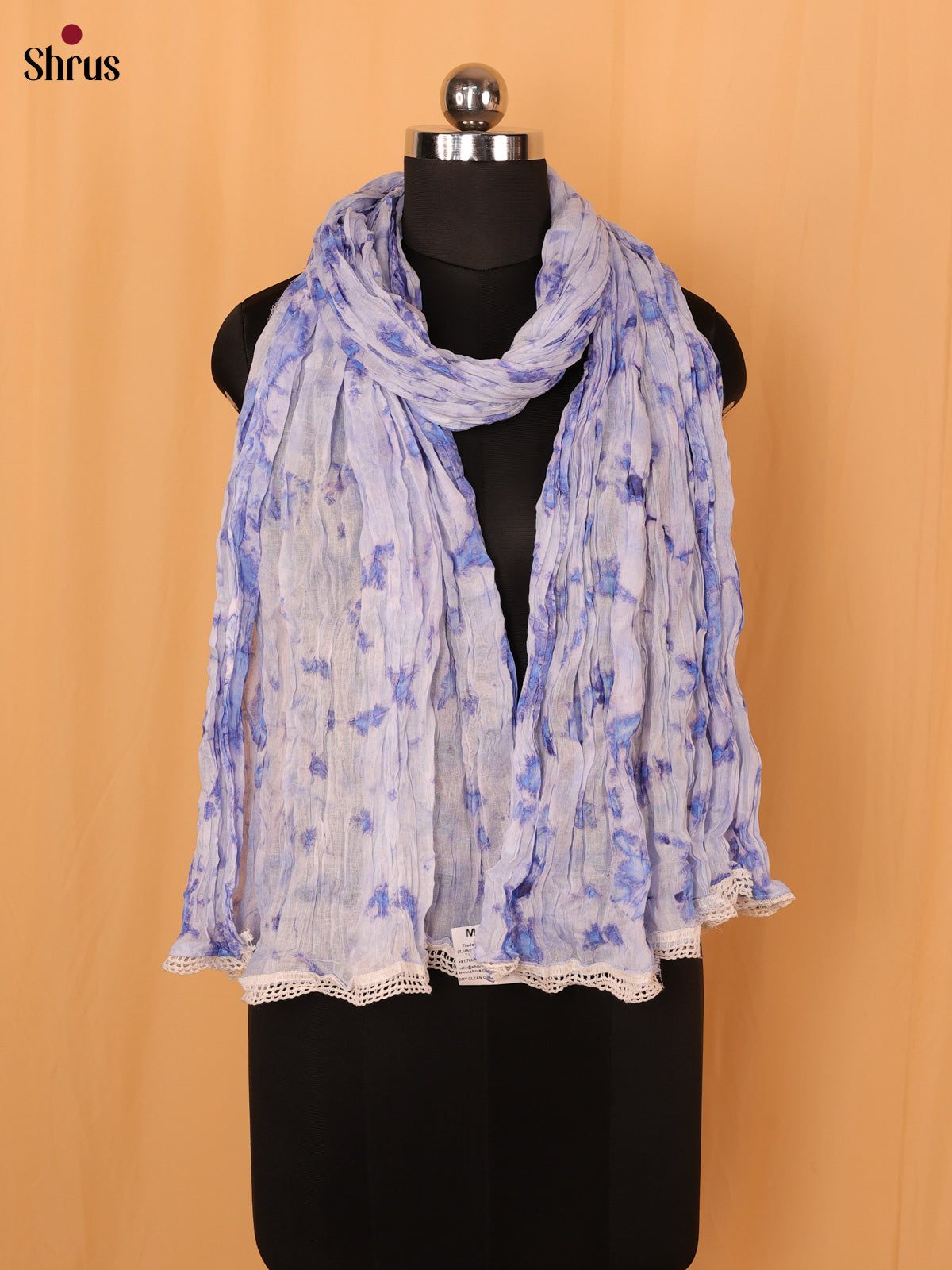 White & Blue - Dupatta