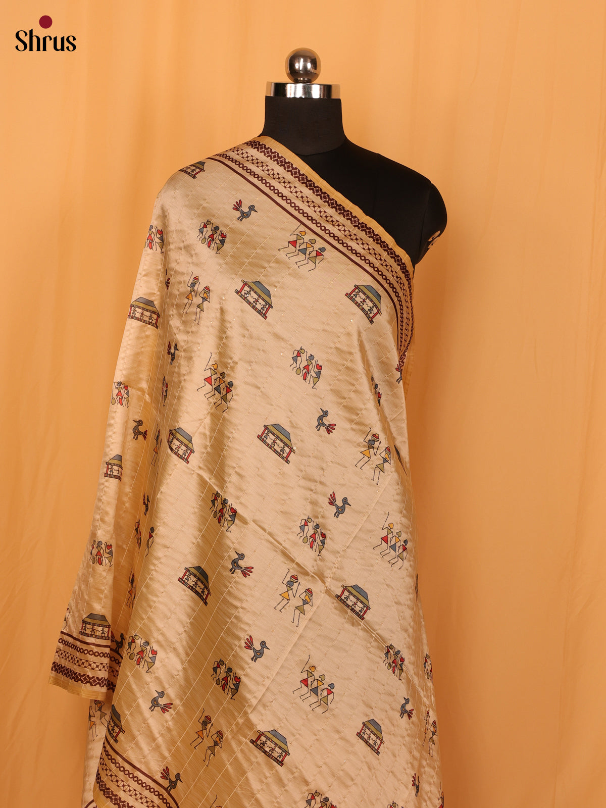 Beige - Dupatta