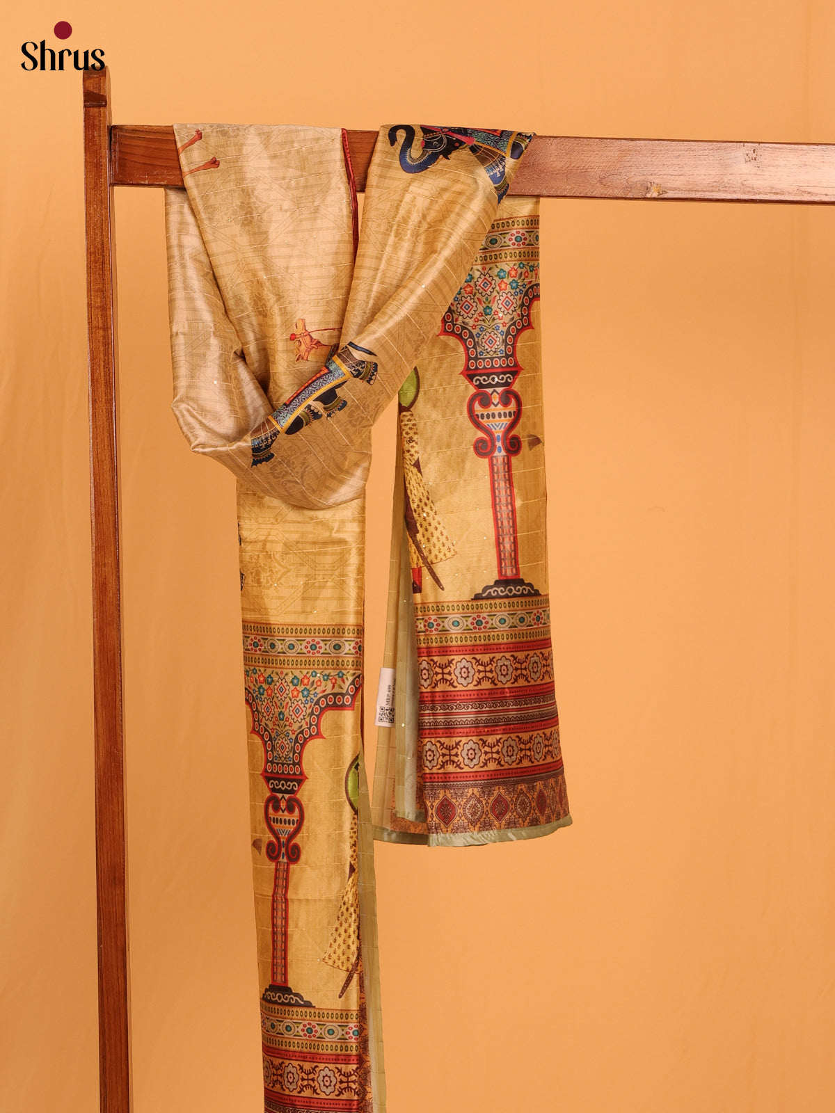 Gold  & Maroon - Dupatta