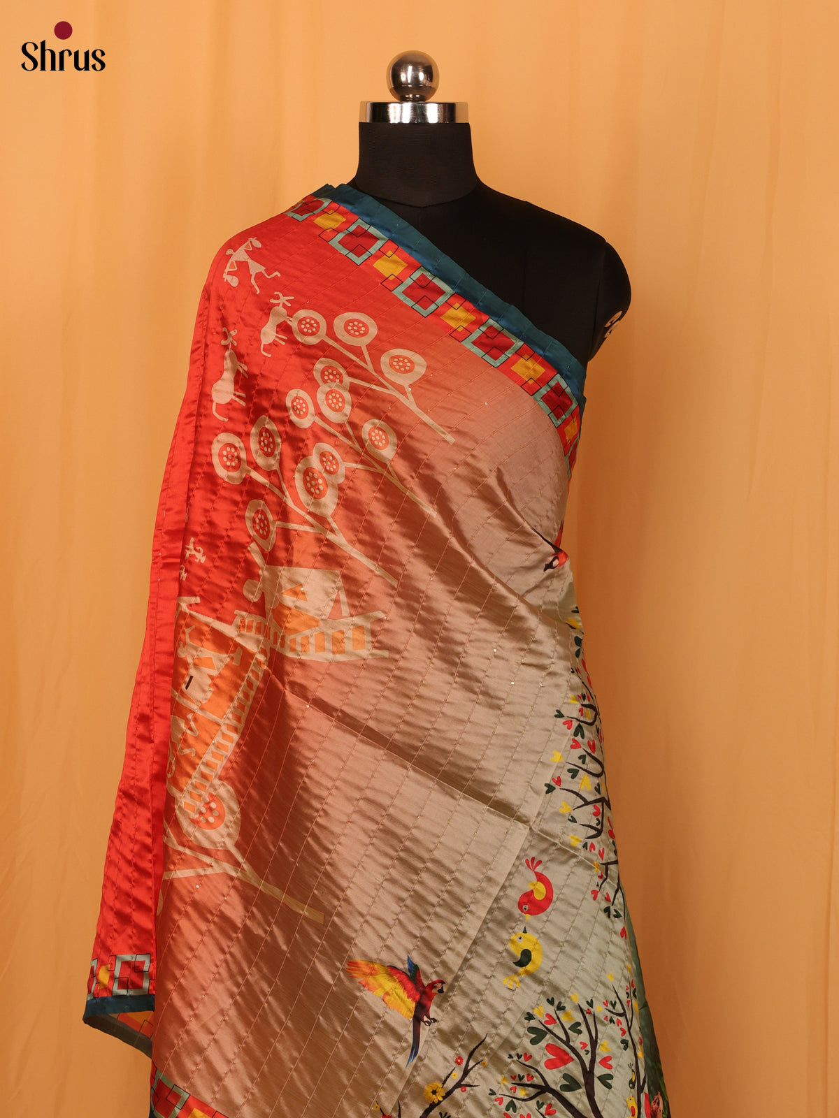 Green & Red- Dupatta