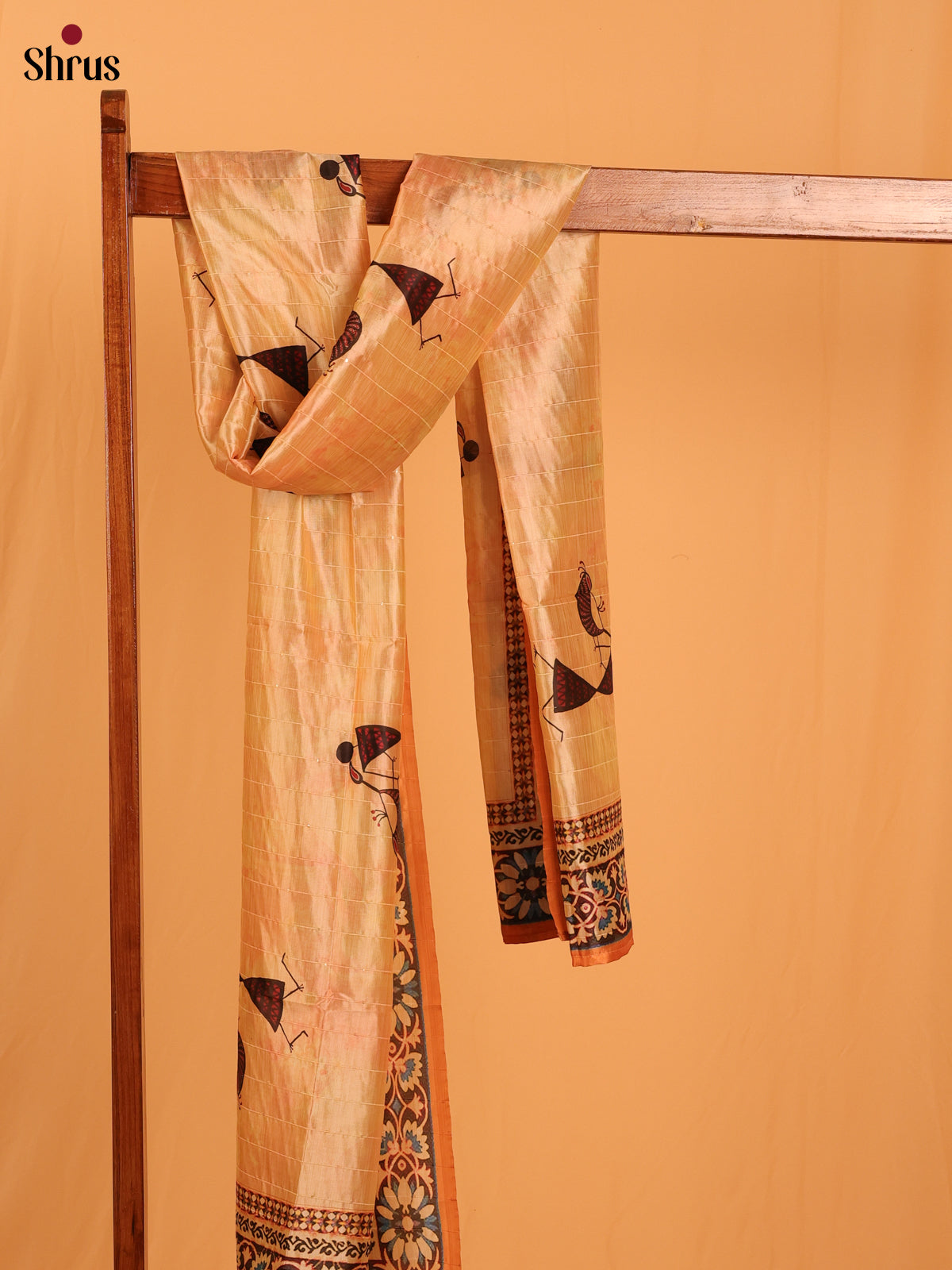 Peach & Brown- Dupatta