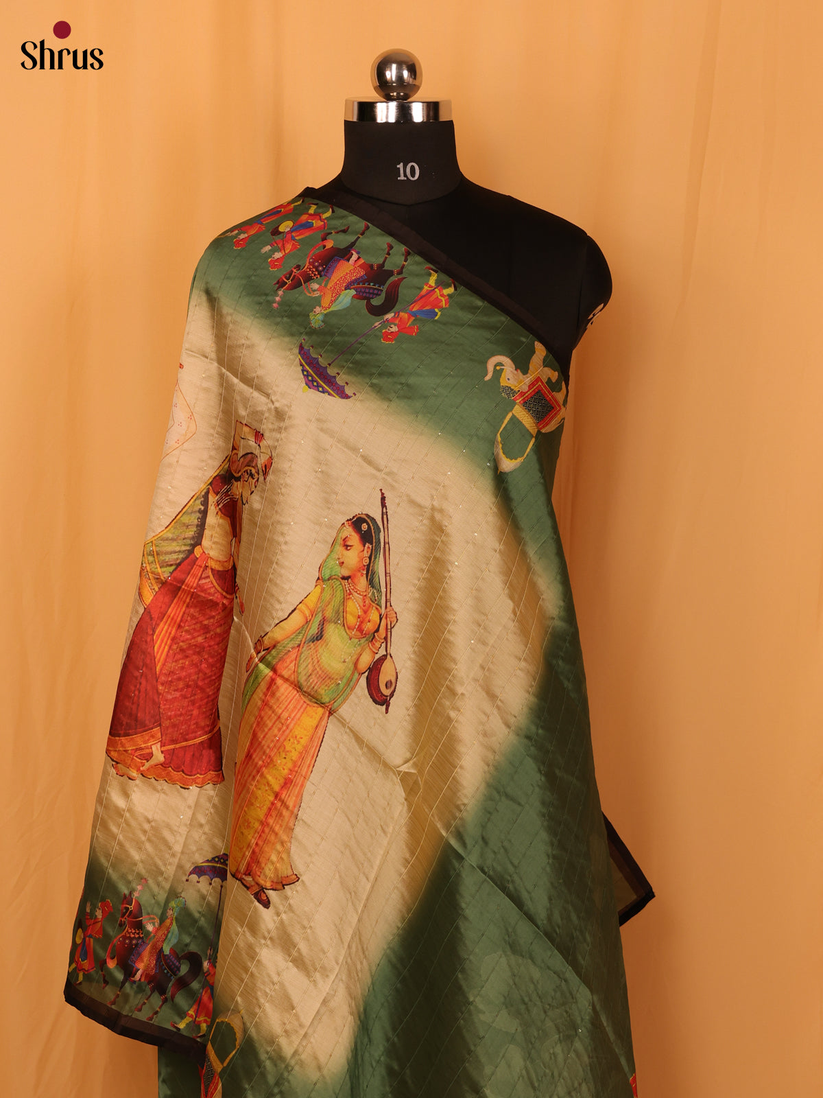 Gold & Green- Dupatta