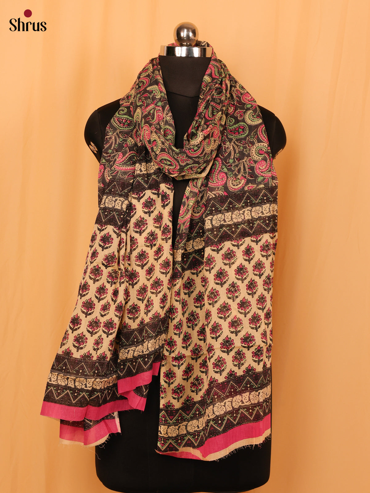 Black & Pink - Dupatta