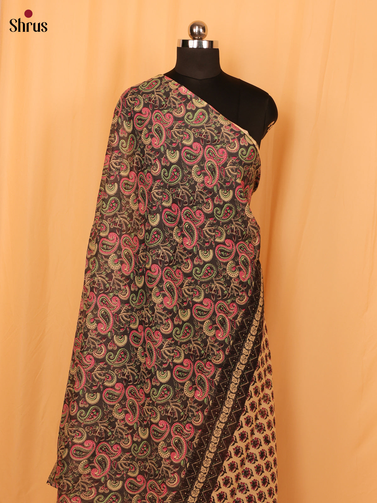 Black & Pink - Dupatta