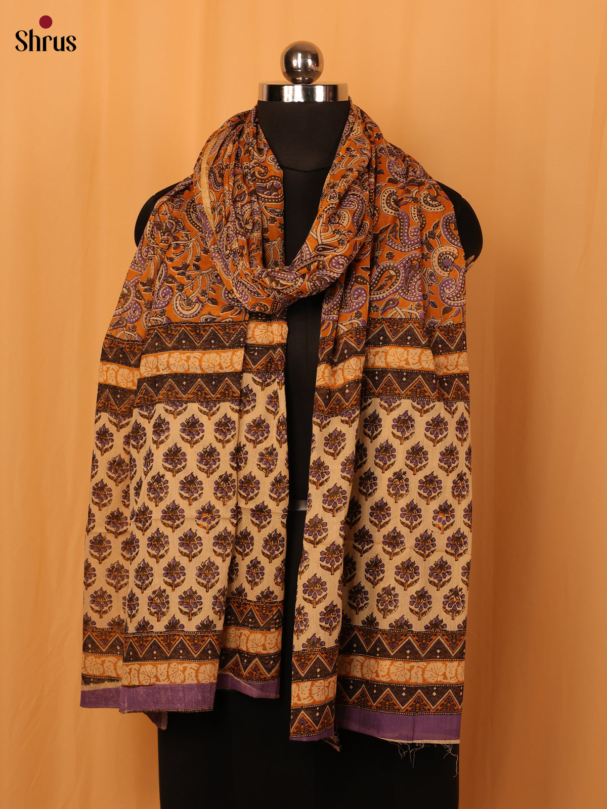 Orange  & Purple - Dupatta