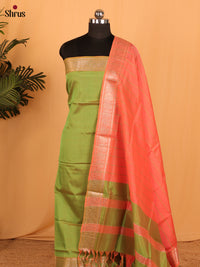 Maroon Mangalagiri Cotton Salwar Suit with Dupatta main image 0