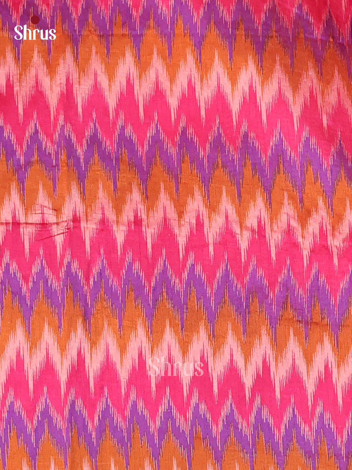 Pink & Purple- Semi Patola Unstitched Top, Bottom & Dupatta - MDA28030 - Shop on Shrus.com