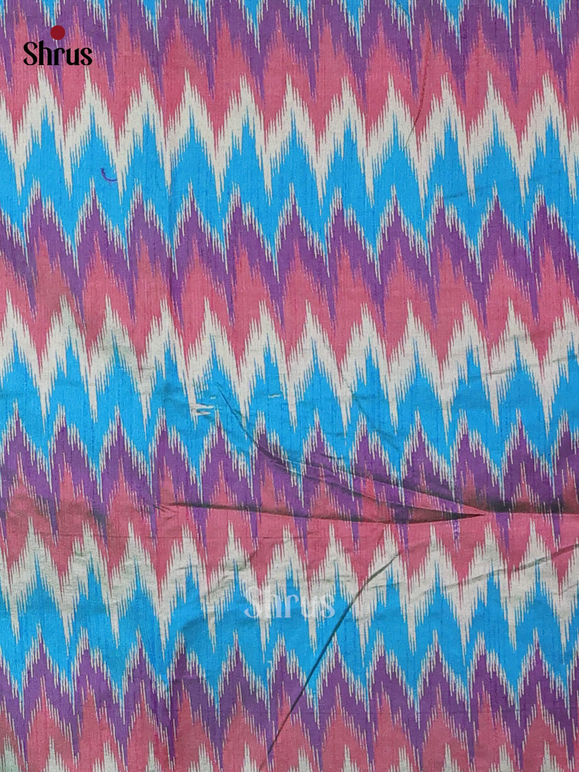 Blue & Purple - Semi Patola Unstitched Top, Bottom & Dupatta -MDA28032 - Shop on Shrus.com