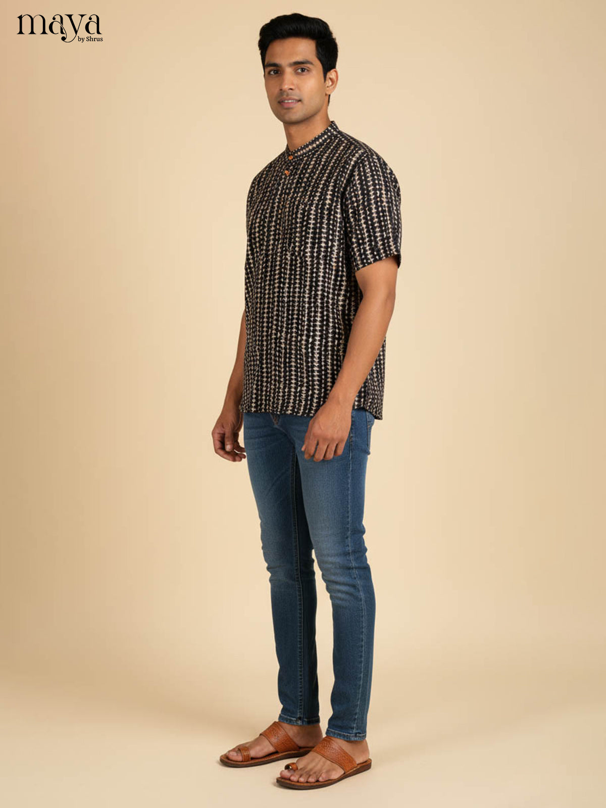 Black - Readymade Mens Kurta - Shop on Shrus.com