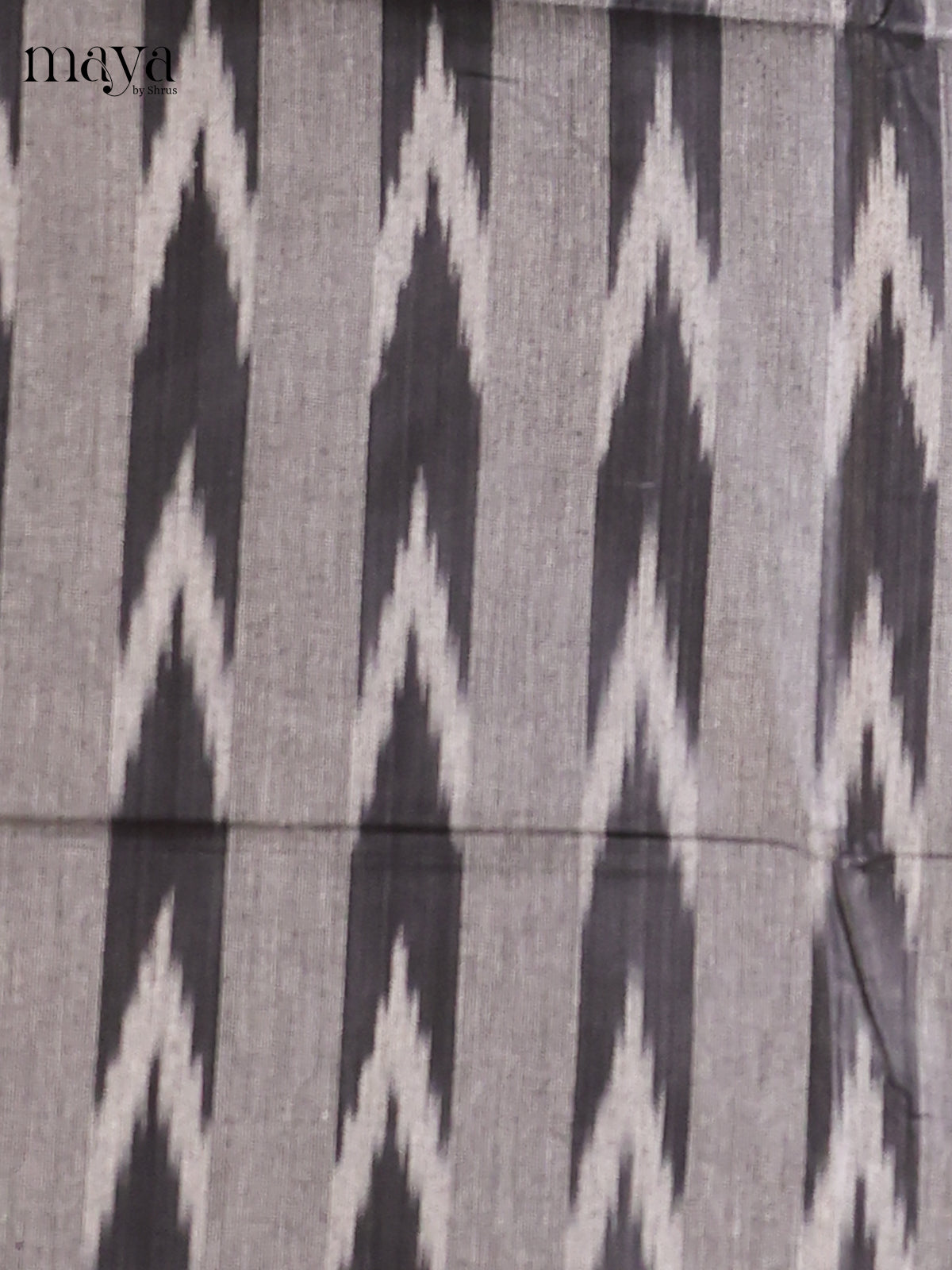 Black & grey - Ikkat Cotton Unstitched Material Top, Bottom & Dupatta - MDB27001 - Shop on Shrus.com