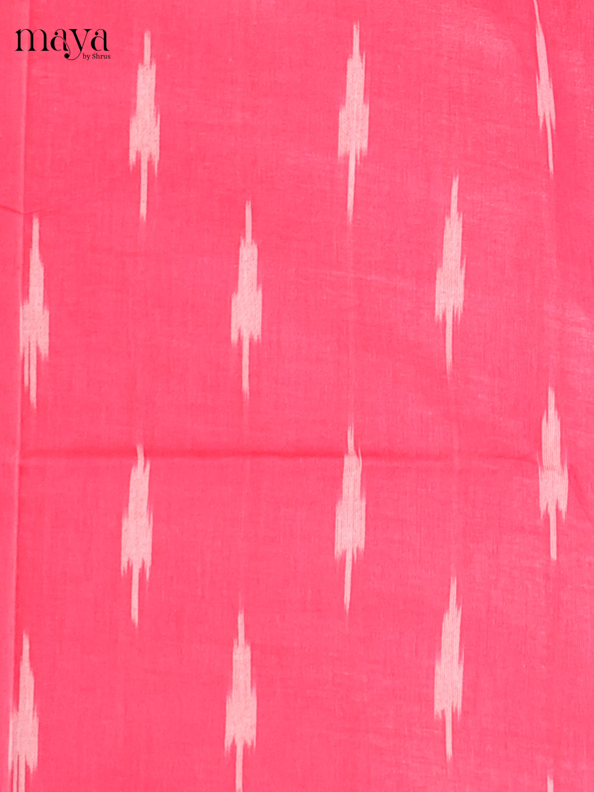 Dark peach & pastel pink - Ikkat Cotton Unstitched Material Top, Bottom & Dupatta - MDB27003 - Shop on Shrus.com