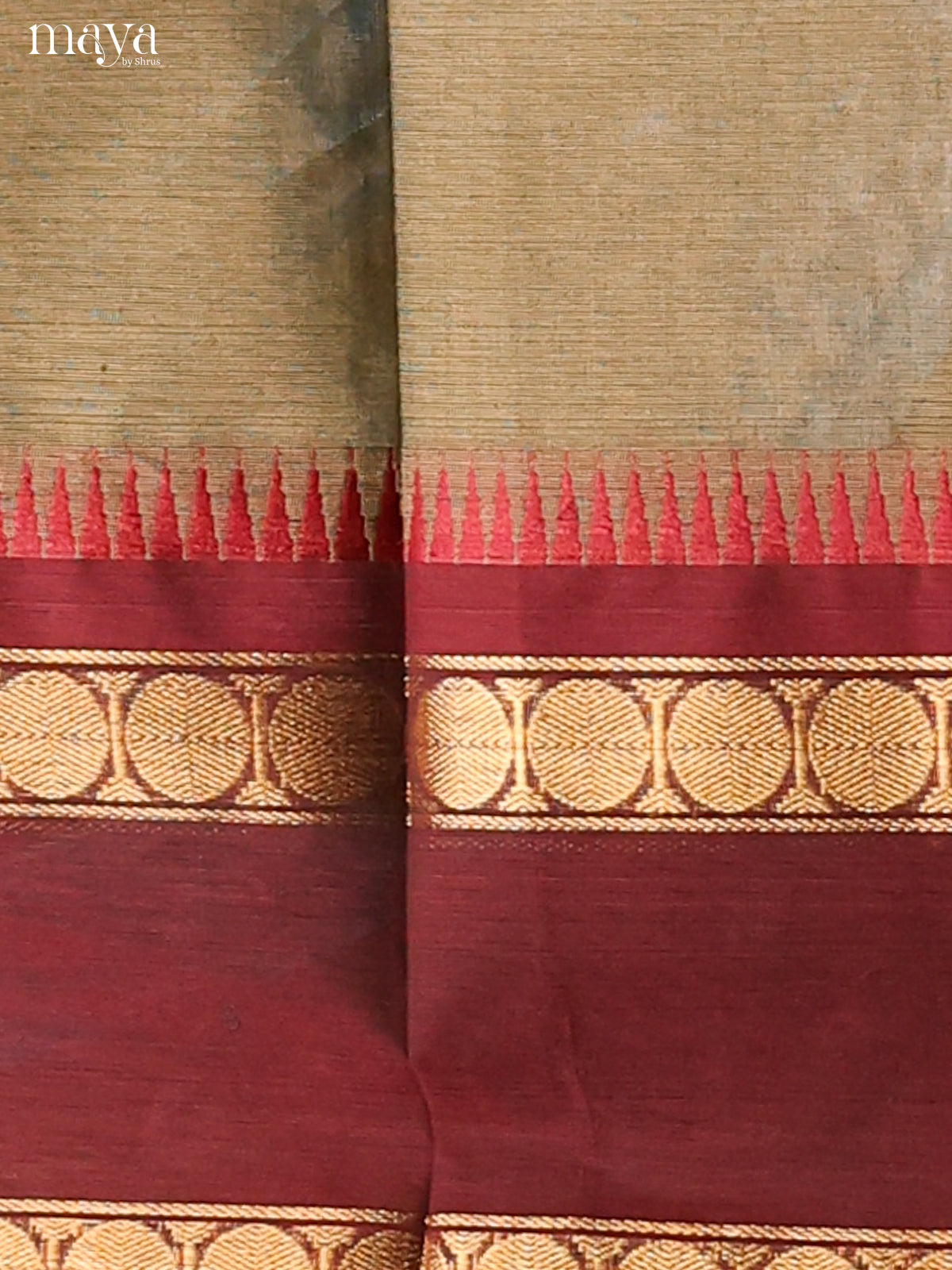 Grey & Maroon - chettinad top & dupatta combo