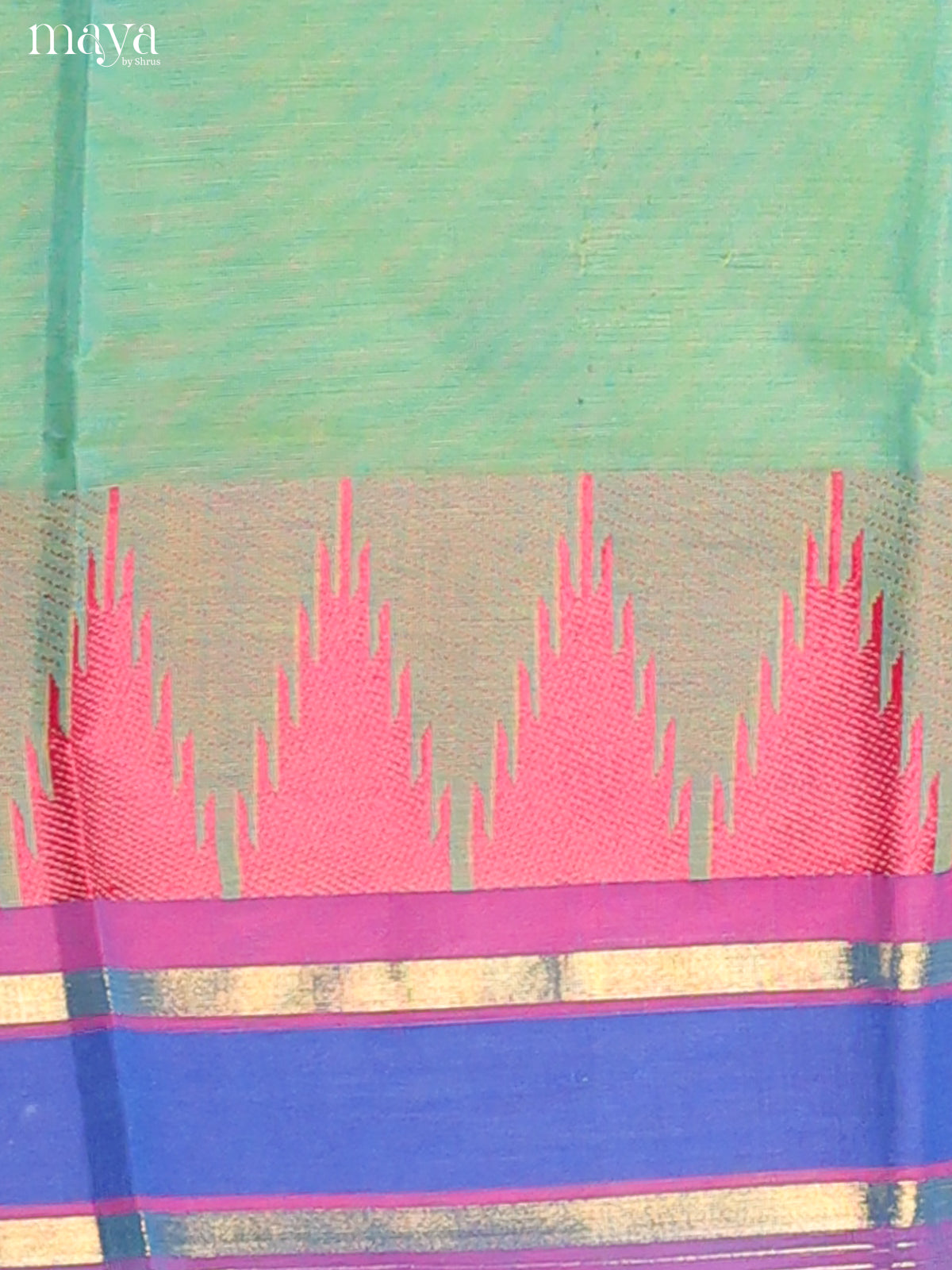 Green & Purple - chettinad top & dupatta combo