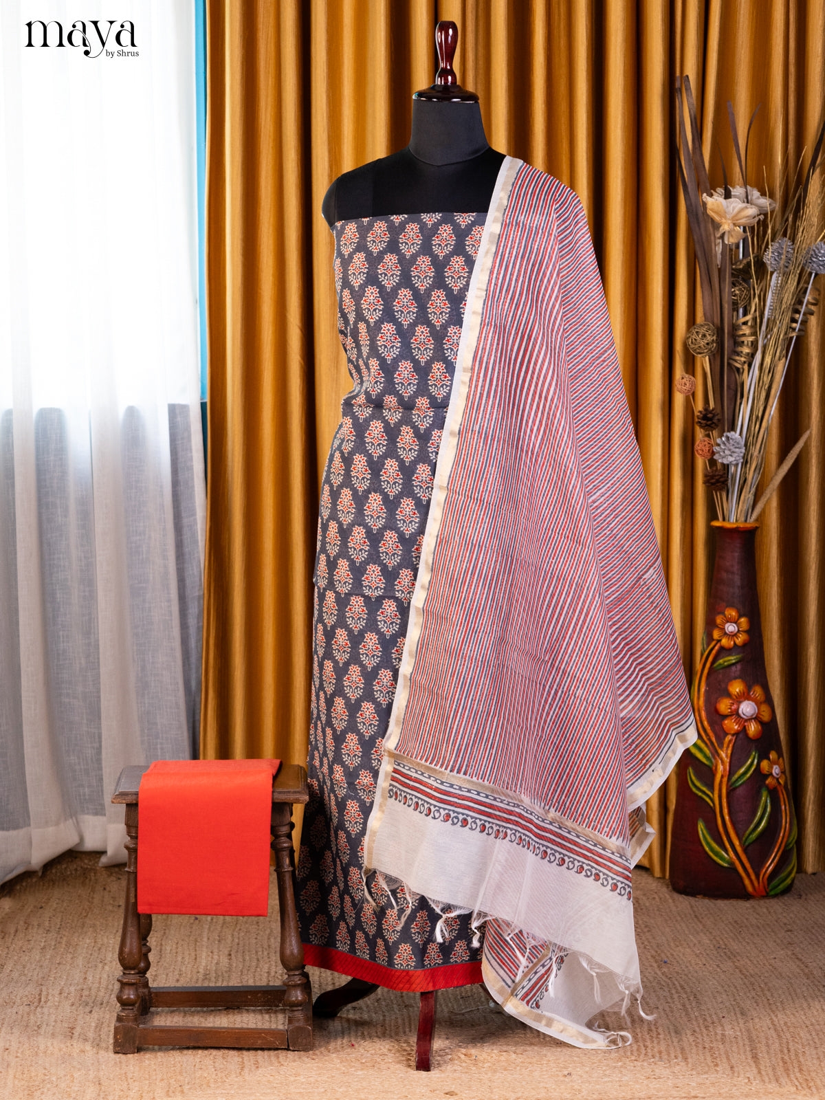 Black & Red- Cotton salwar - Shop on Shrus.com