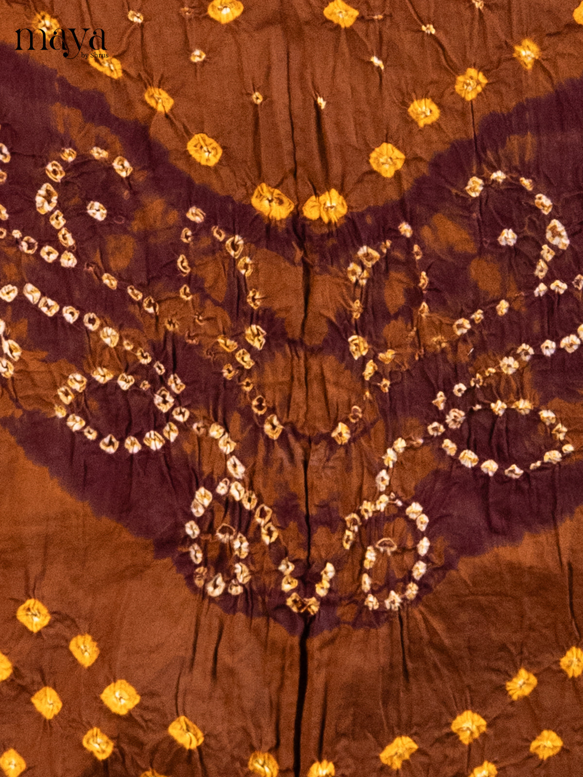 Brown & Maroon - Bandhini salwar Unstitch - Shop on Shrus.com