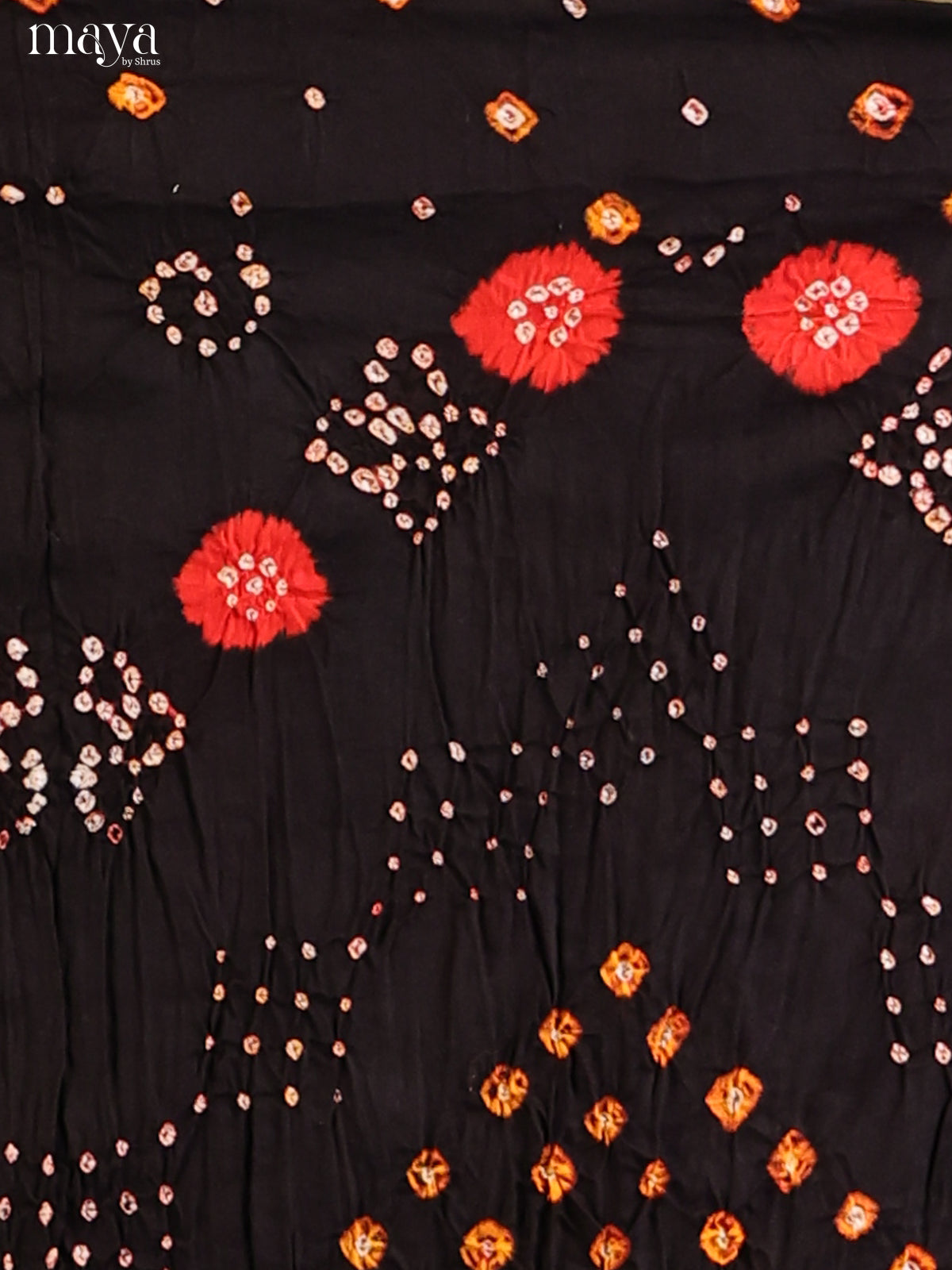 Black & Red - Bandhini salwar Unstitch - Shop on Shrus.com