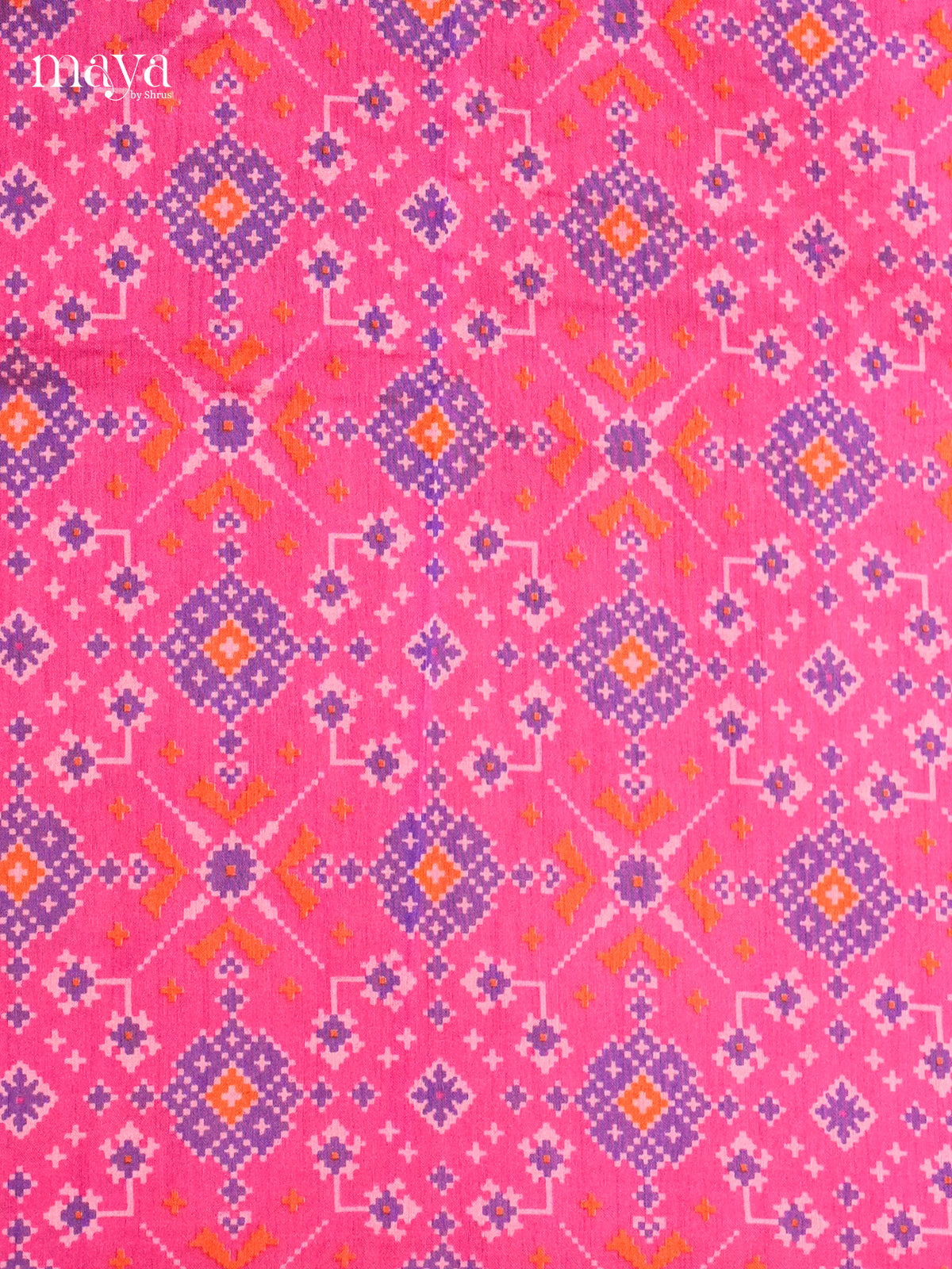 Elegant Pink & Purple Semi patola salwar unstitch with floral motifs -MEA12011