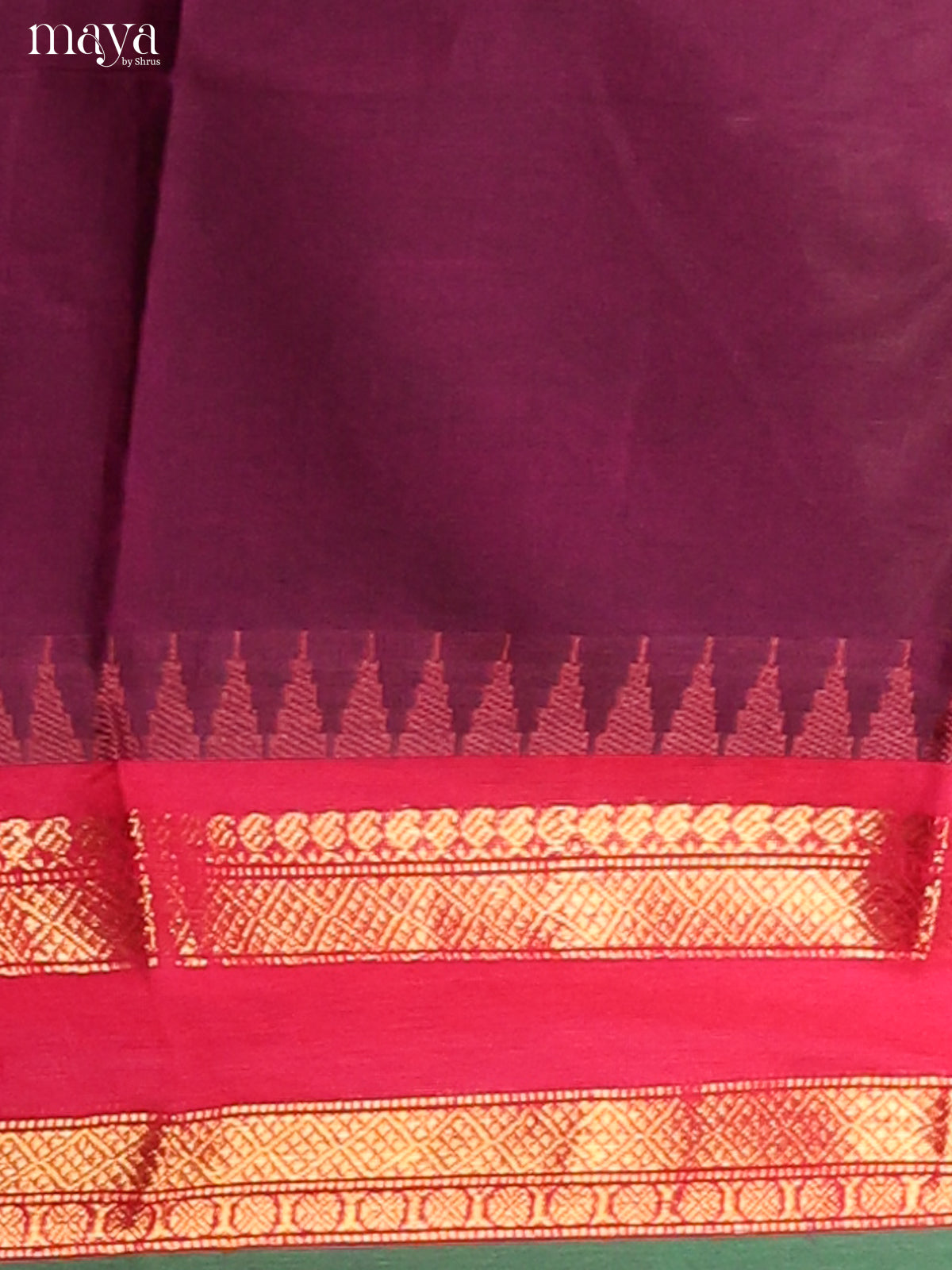 Purple & Pink - chettinad top & dupatta combo