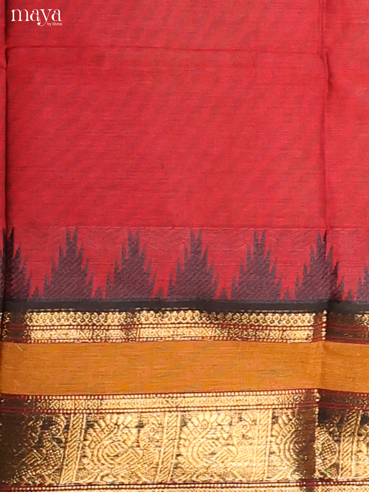 Maroon & Black- chettinad top & dupatta combo