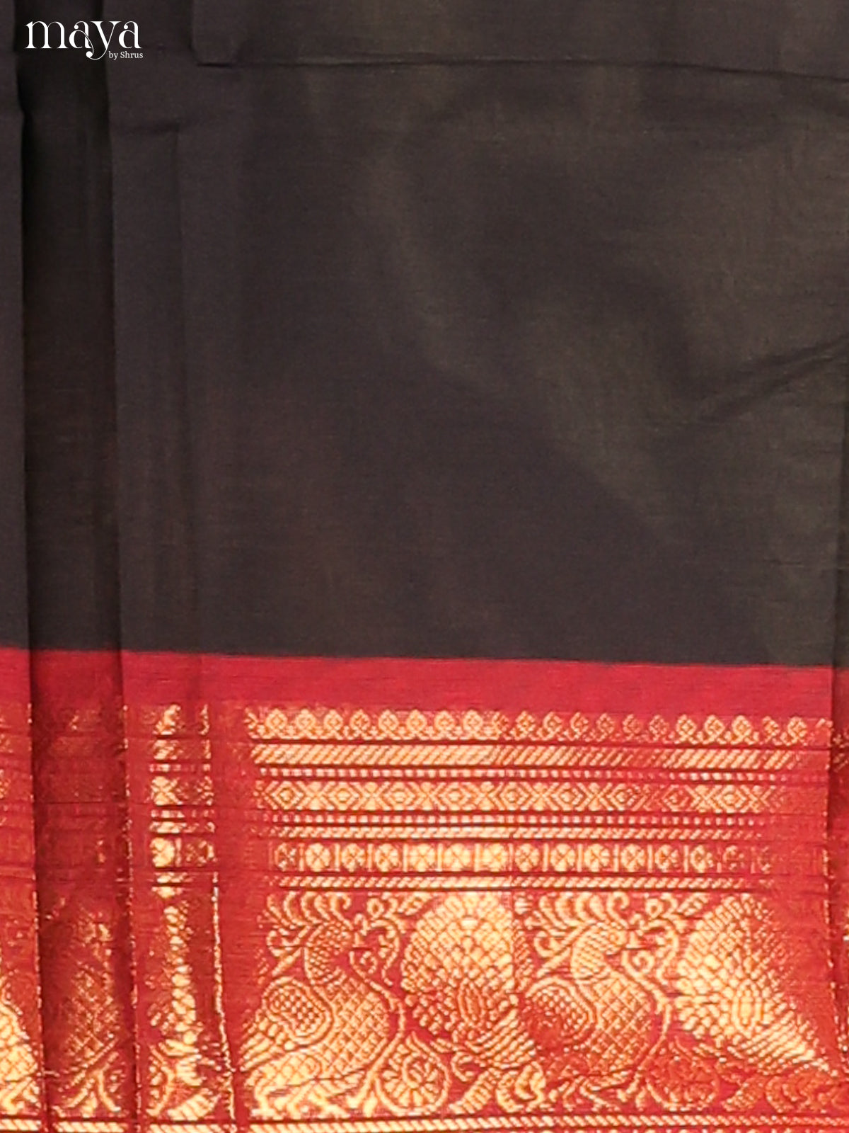 Black & Red - chettinad top & dupatta combo