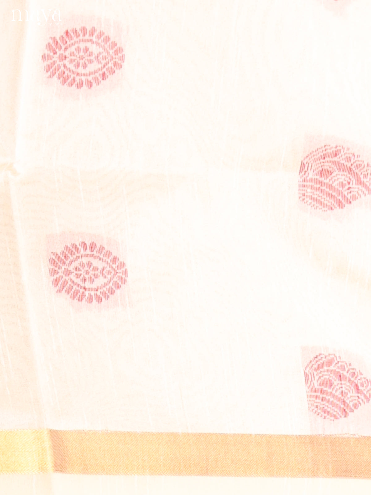 Cream & Red- Semi rawsilk salwar