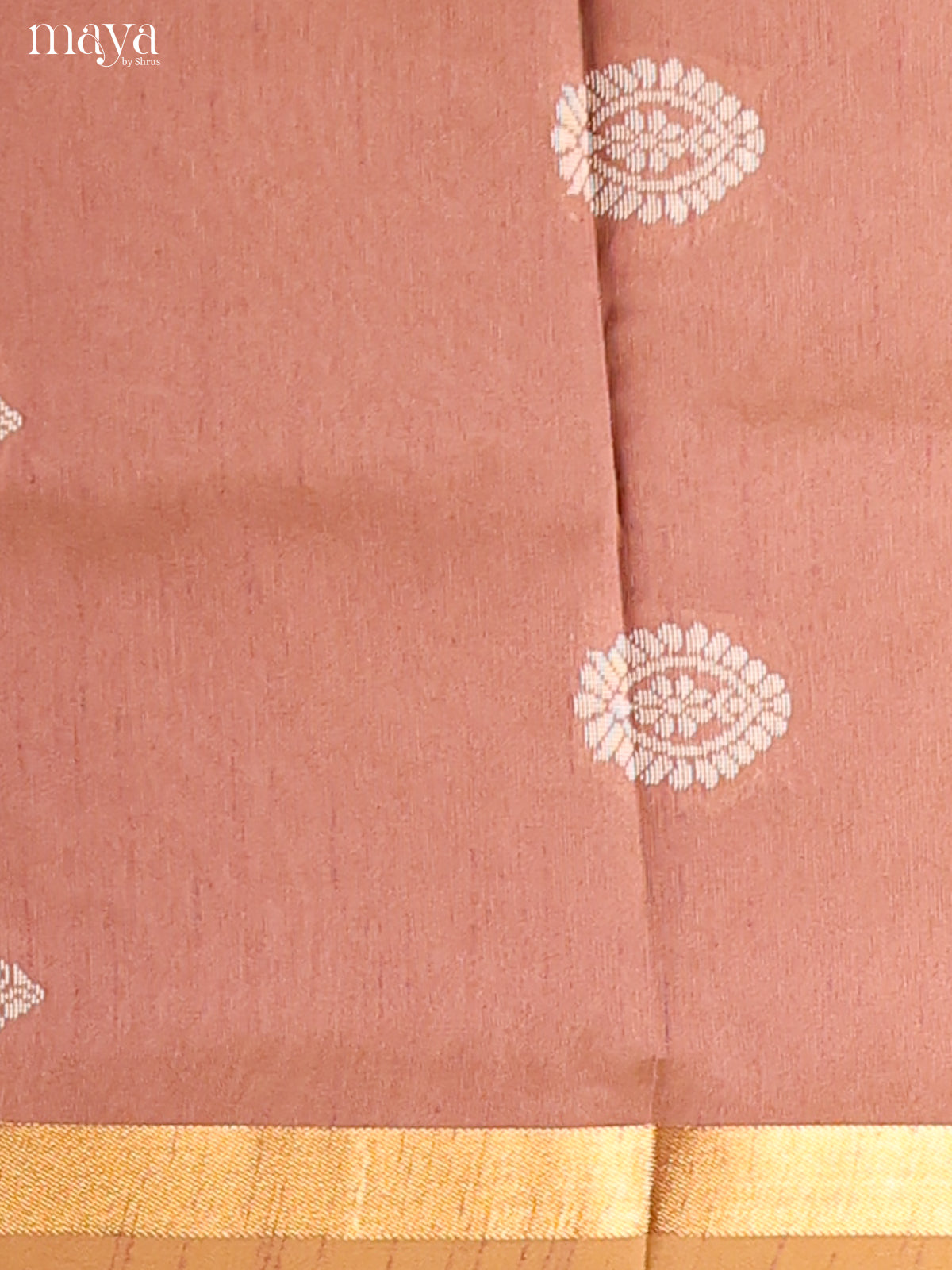 Brown & Cream- Semi rawsilk salwar