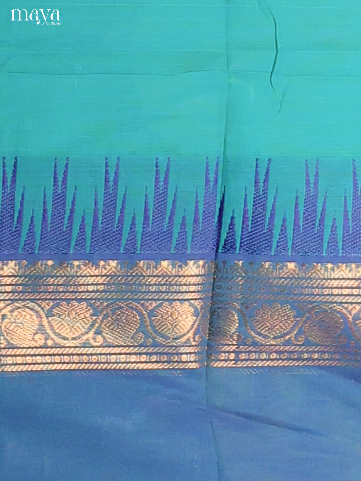 Light Blue & Blue- chettinad top & dupatta combo