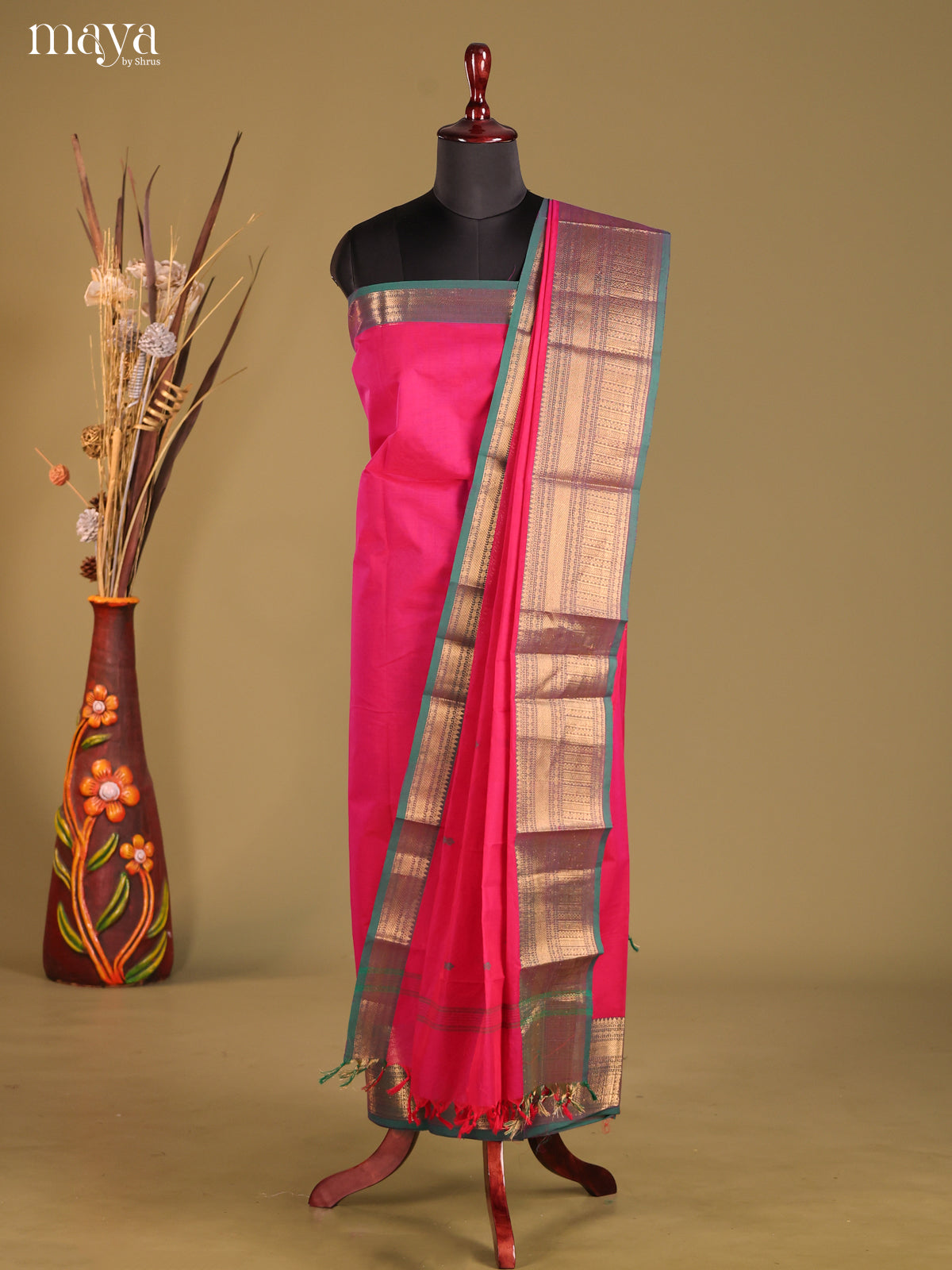 MDG25003-chettinad top & dupatta combo