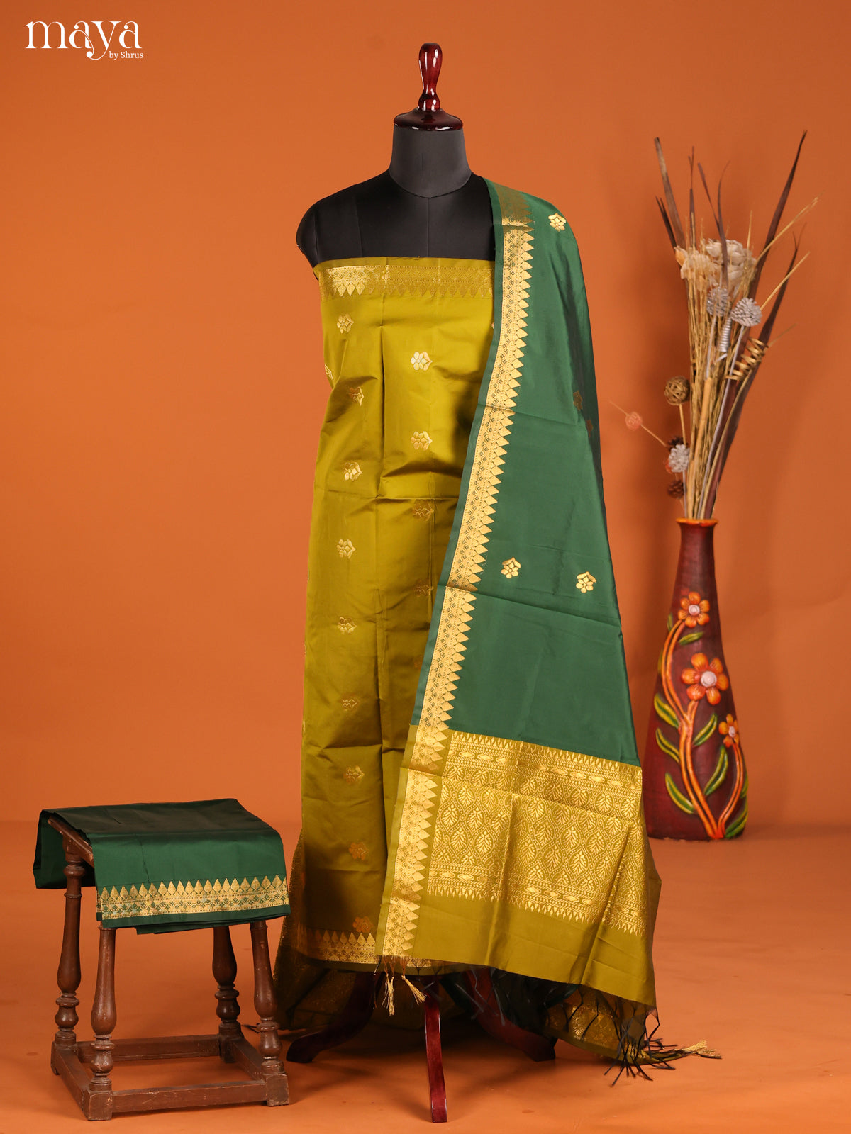 MDH05105-semi softsilk salwar Unstitch