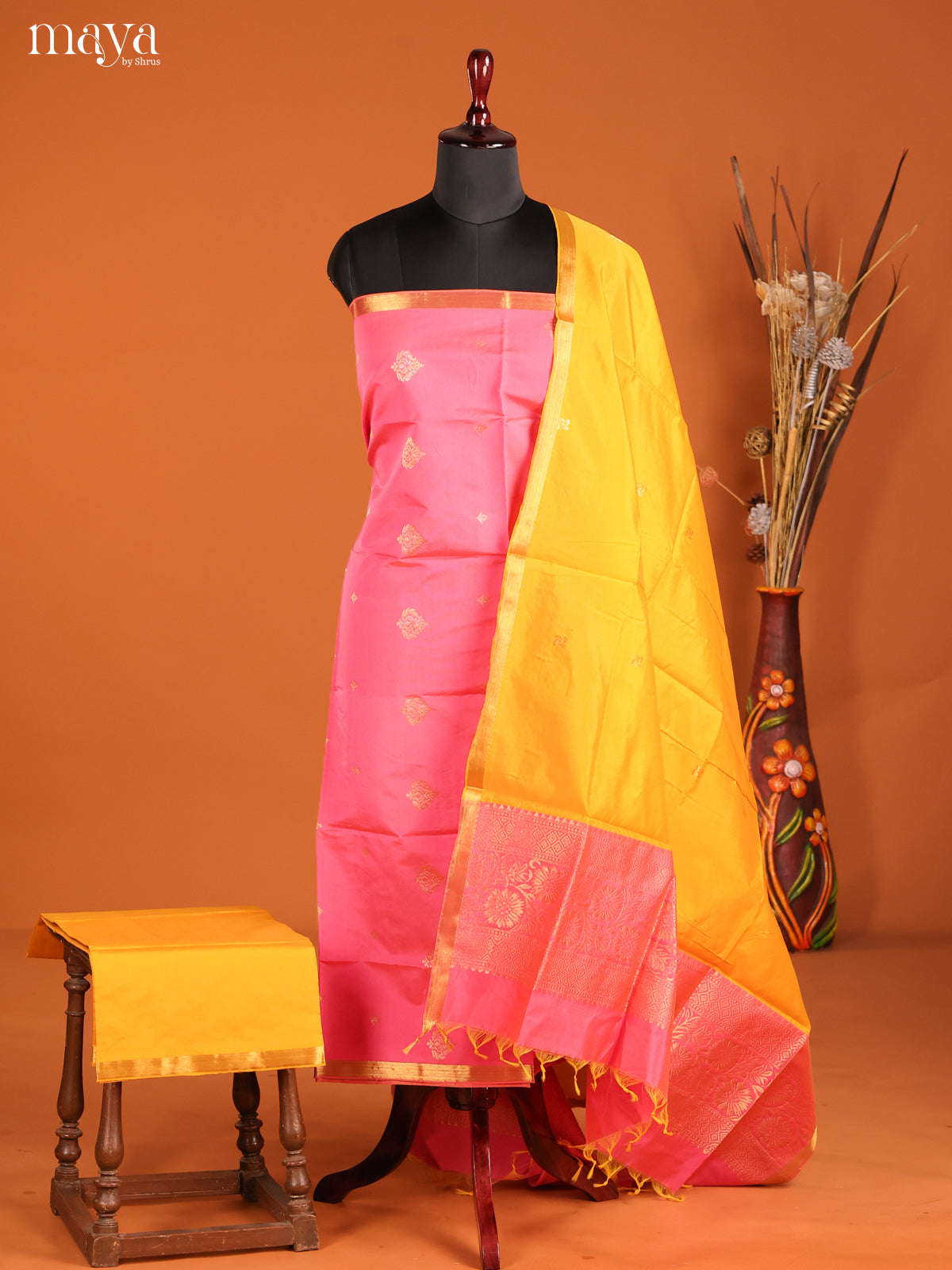 MDH05112-semi softsilk salwar Unstitch