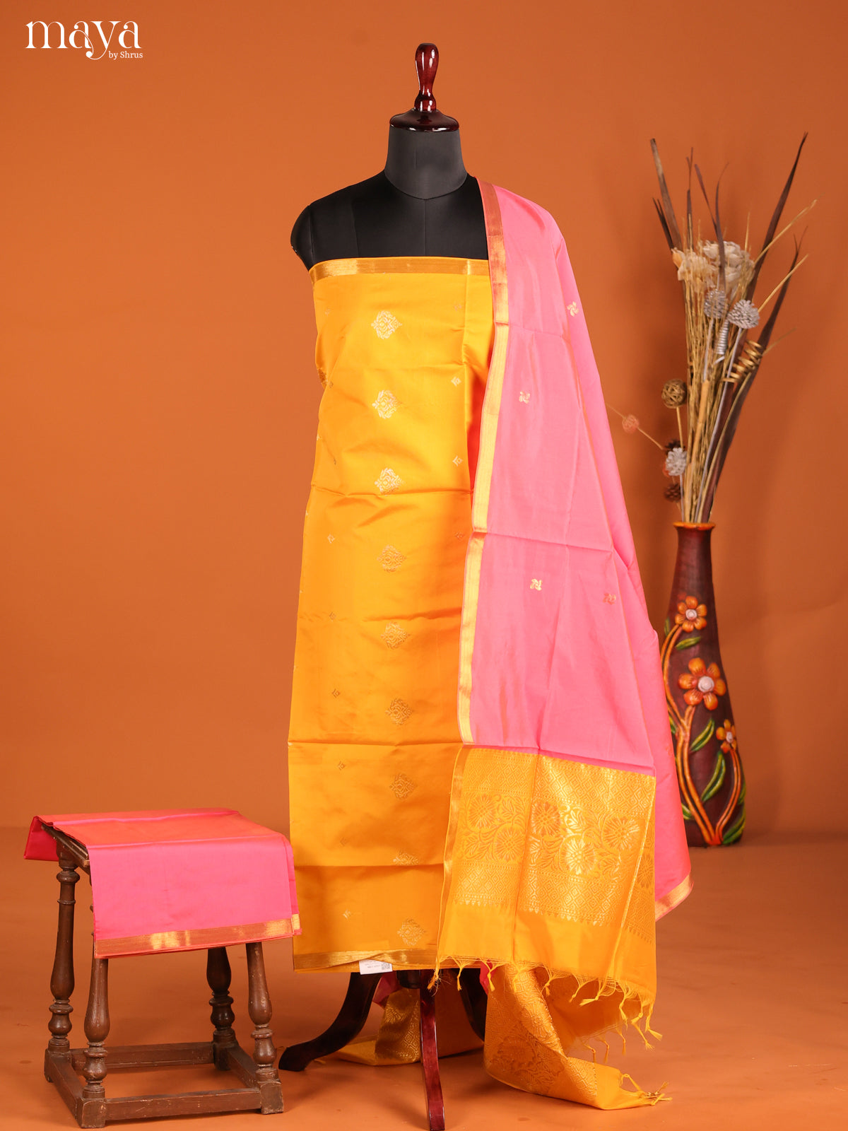 MDH05118-semi softsilk salwar Unstitch