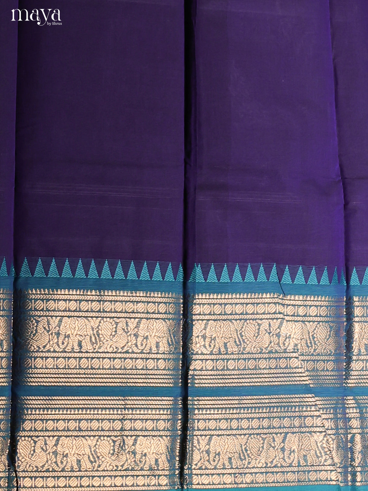 Navy Blue & Blue-chettinad top & dupatta combo