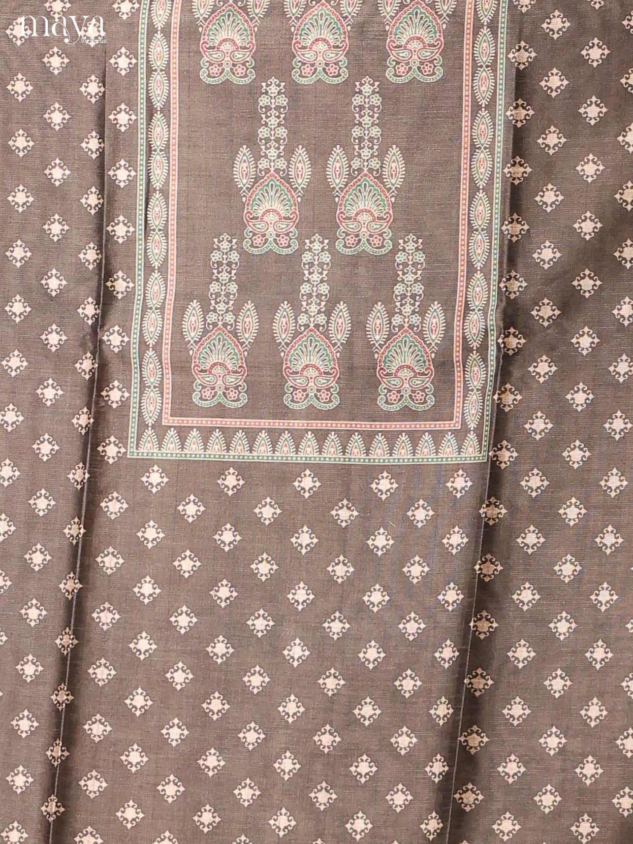Elephant Grey-Semi Tussar Salwar Unstitch