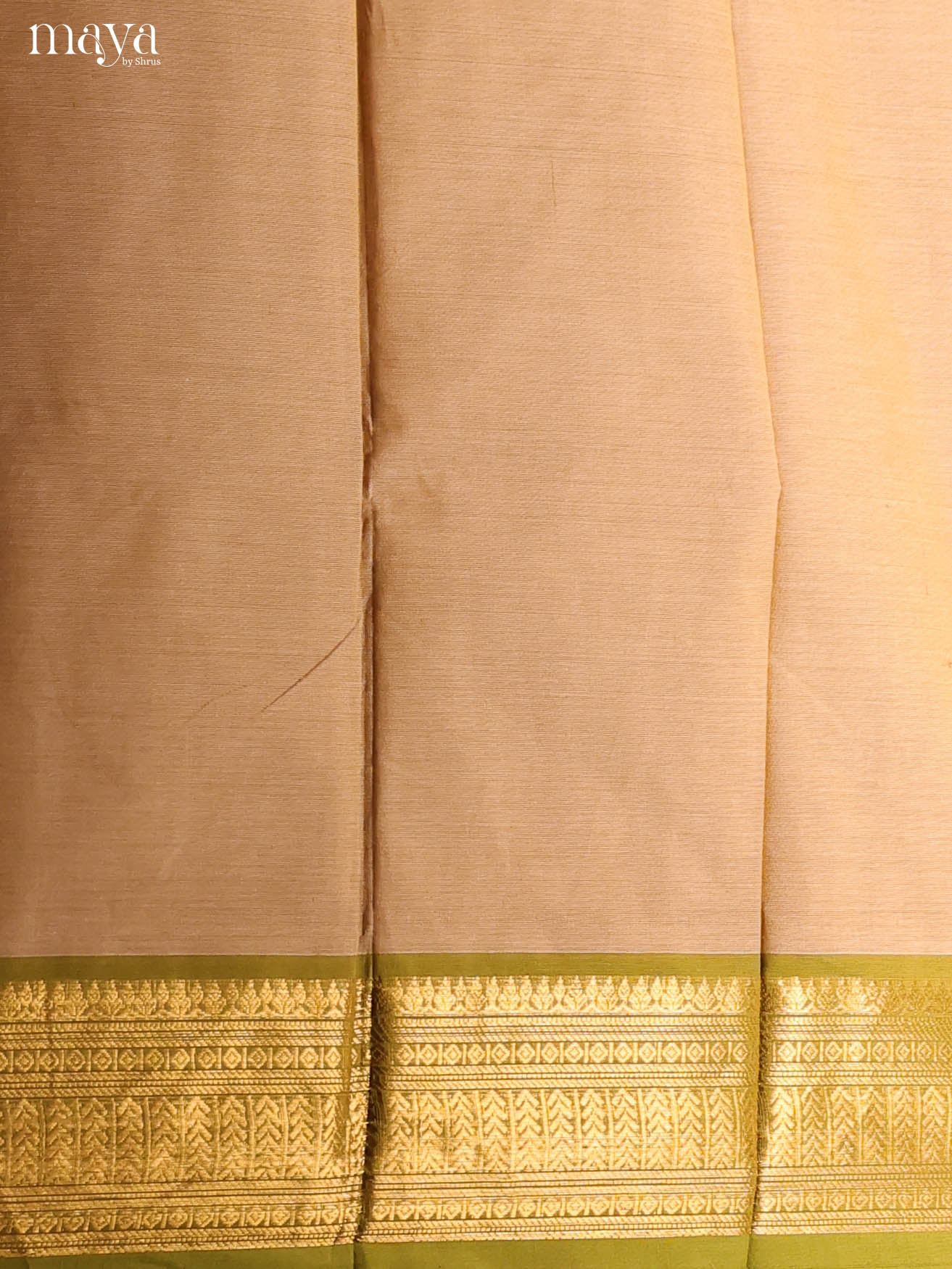 Cream & Green-chettinad top & dupatta combo